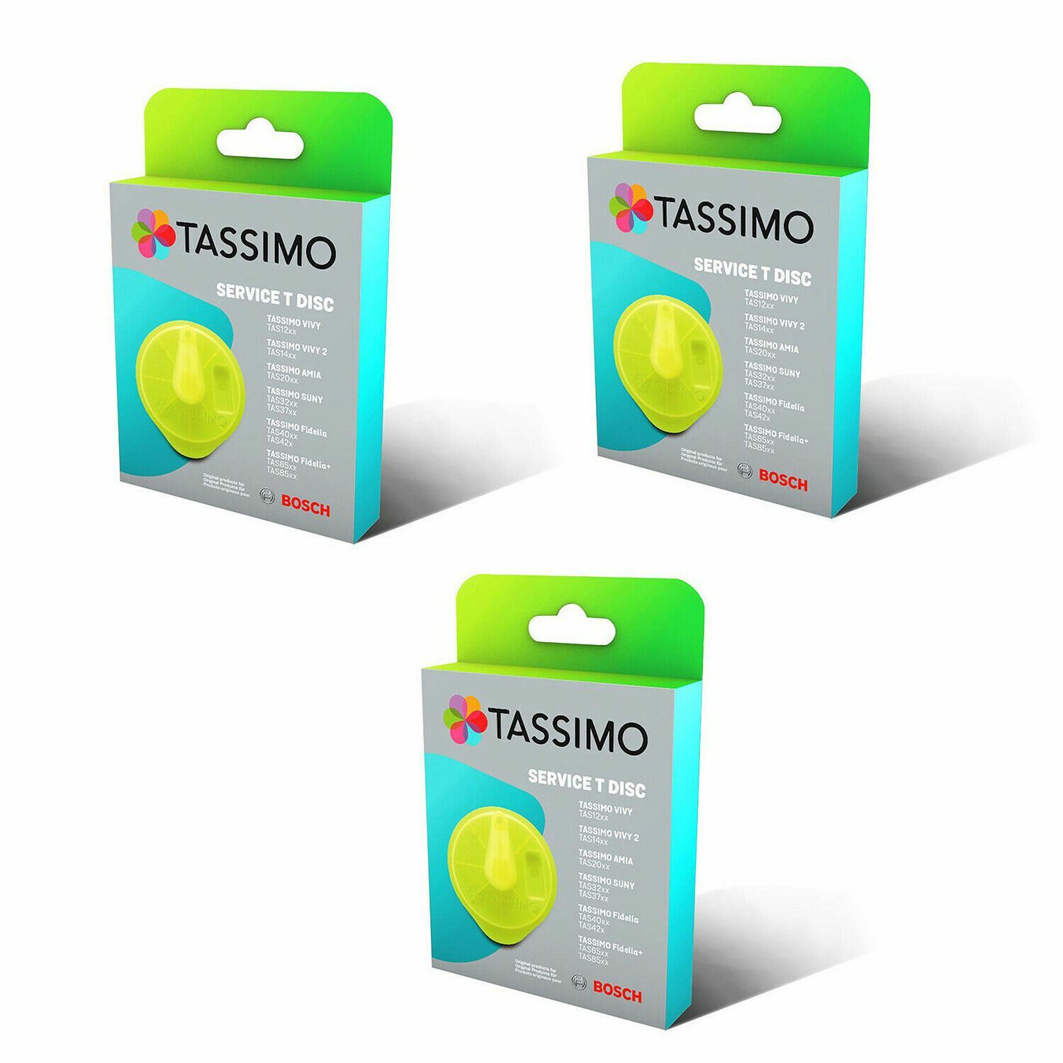 Genuine Bosch T-Disc Tassimo Machine Yellow 576836 00611632 617771 621101 3 PACK
