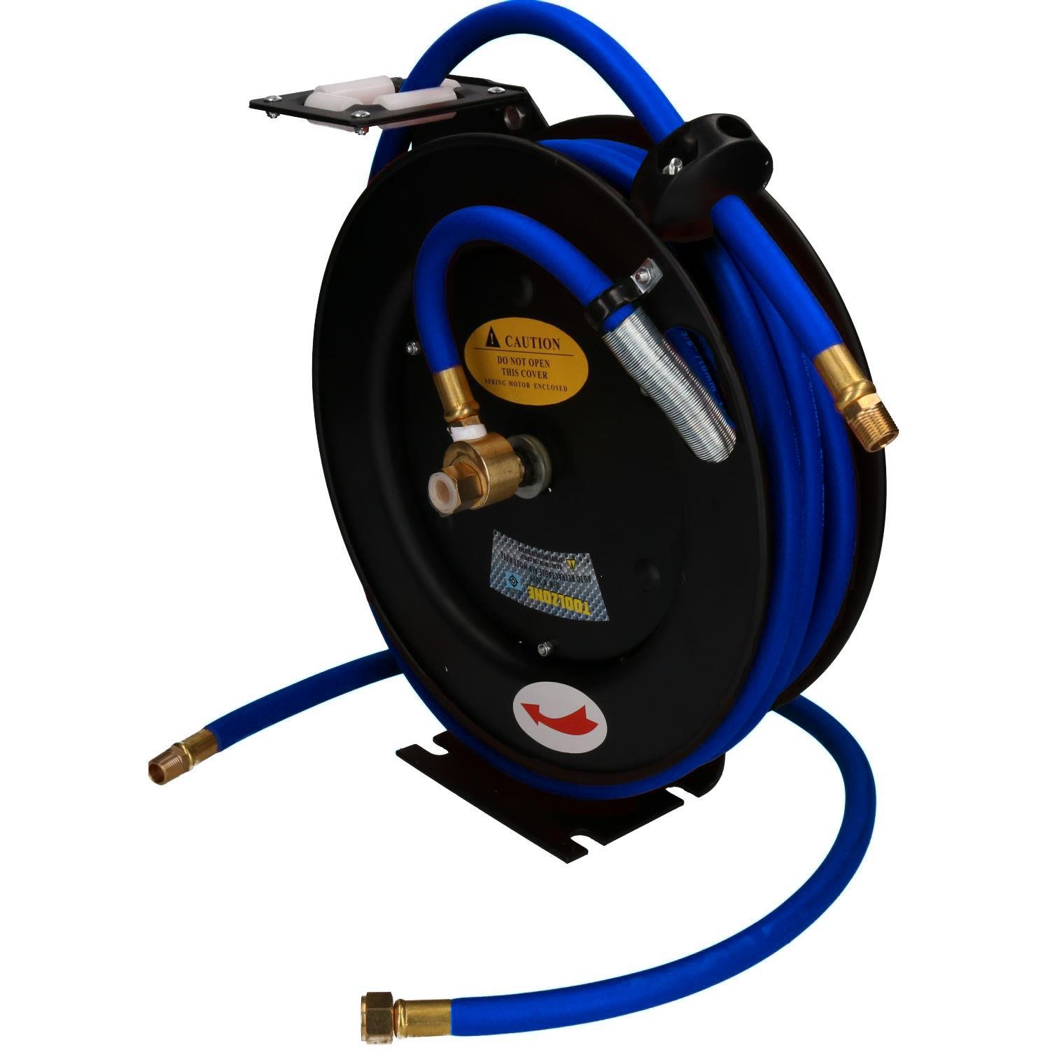 Retractable Air Hose Reel 30 Feet 10m Hose 3/8 BSP Spring Rewind Mountable