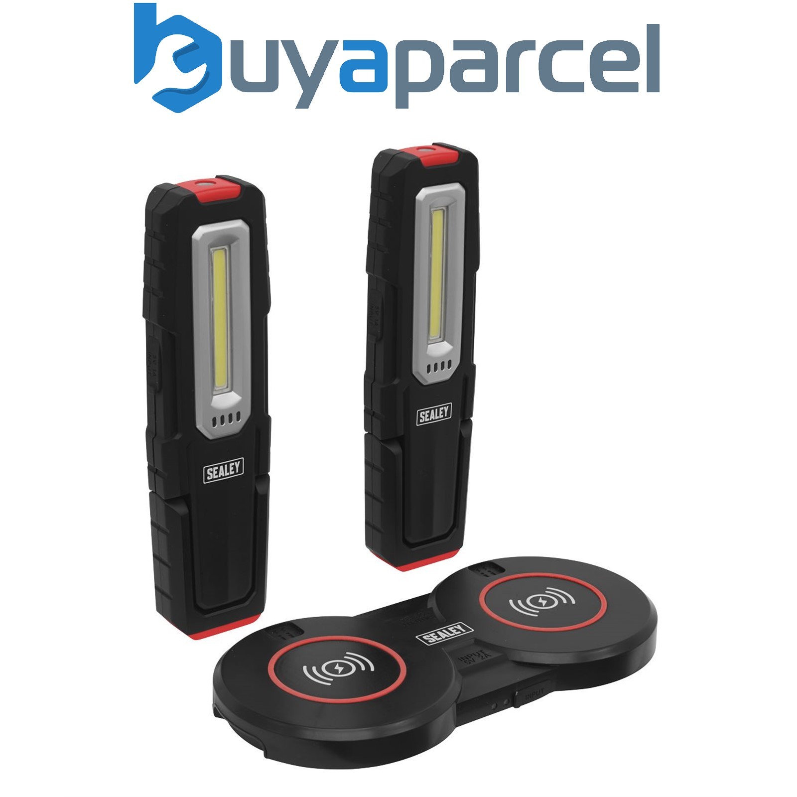 Sealey LEDWCBCOMBO5 Inspection Light (x2) with Double Wireless Charging Base 5W