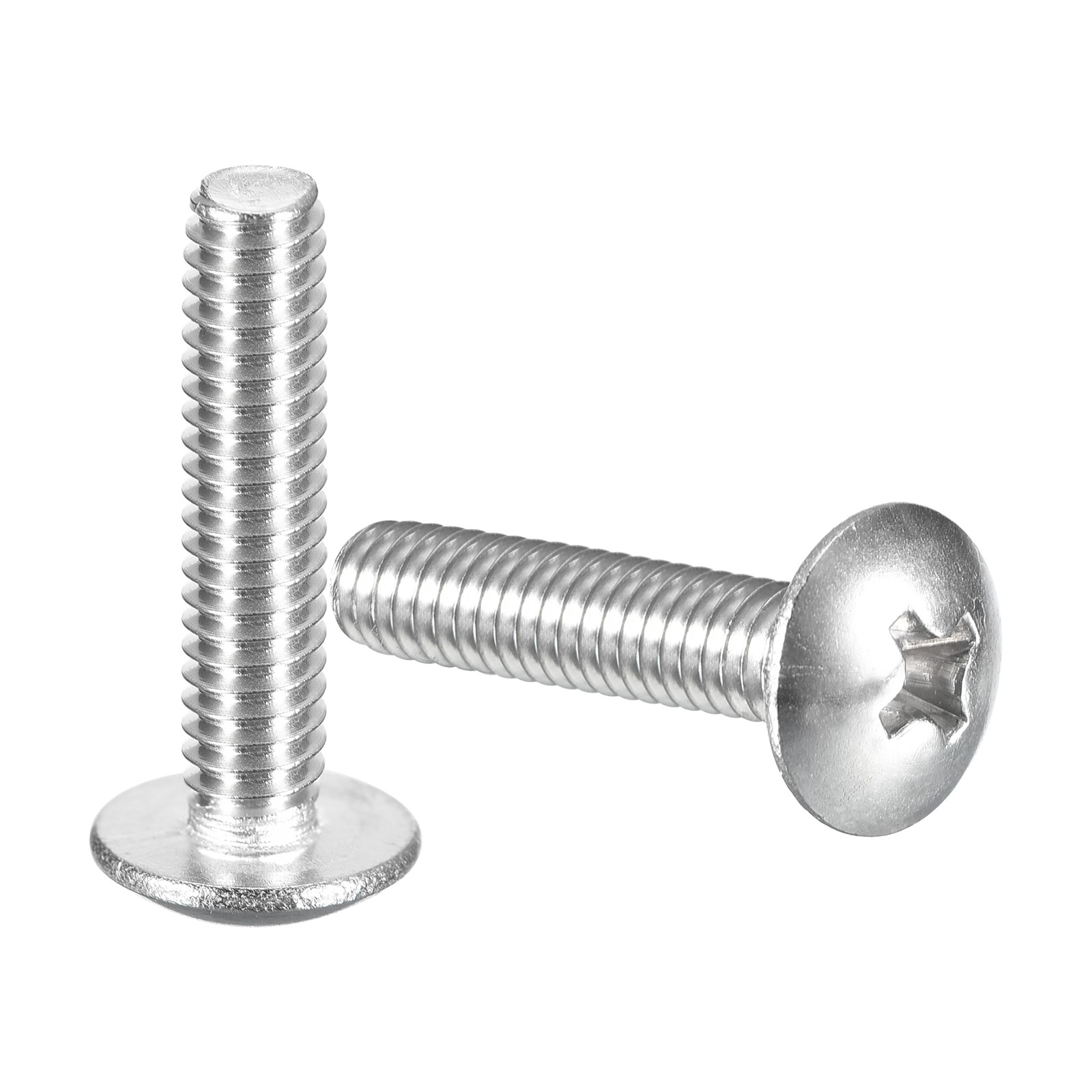 #10-24 x 1" Truss Head Phillips Machine Screws, 304 Stainless Steel, 100 Pcs