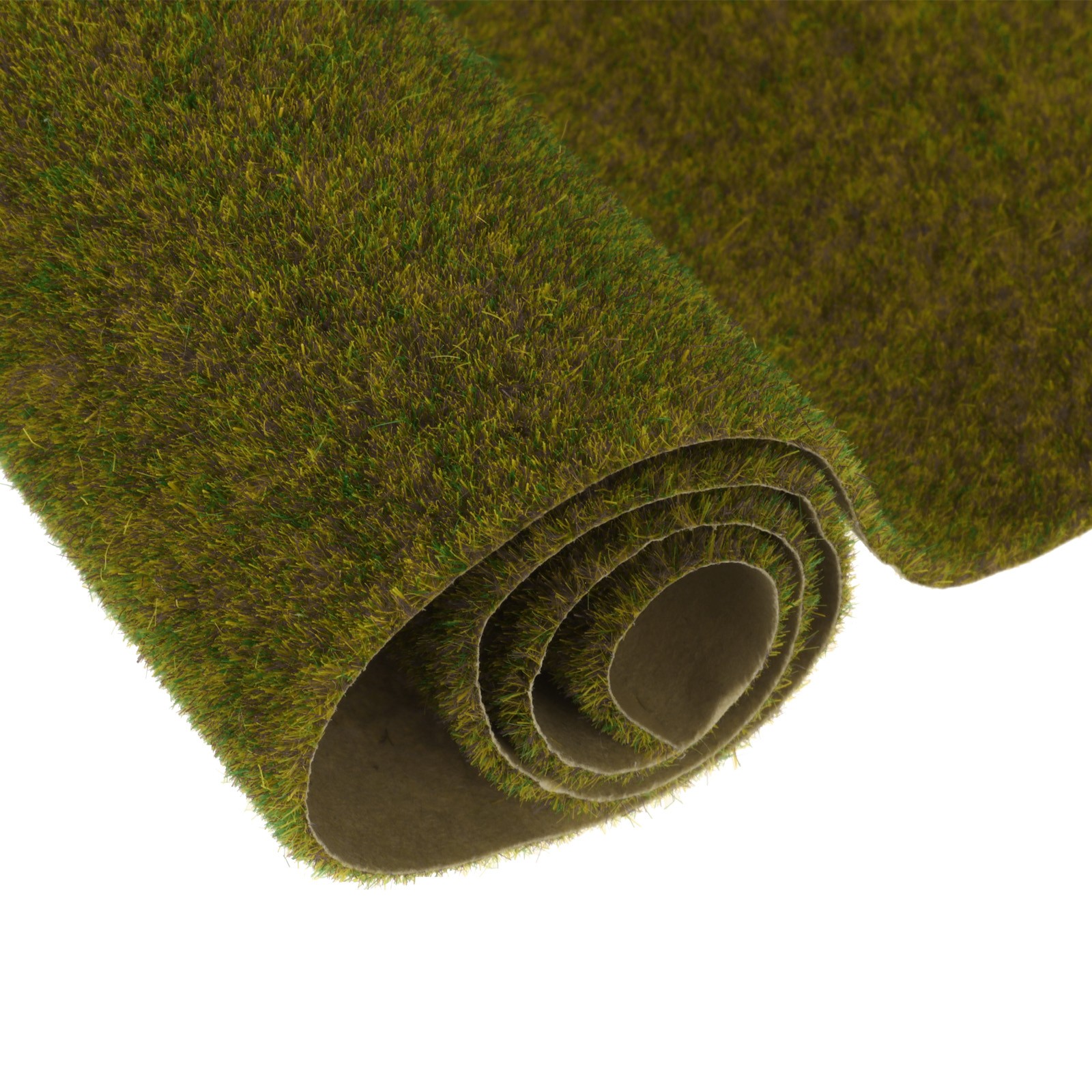 9pcs Artificial Model Grass Mat 14" x 20" Olive Green Realistic Fake Turf