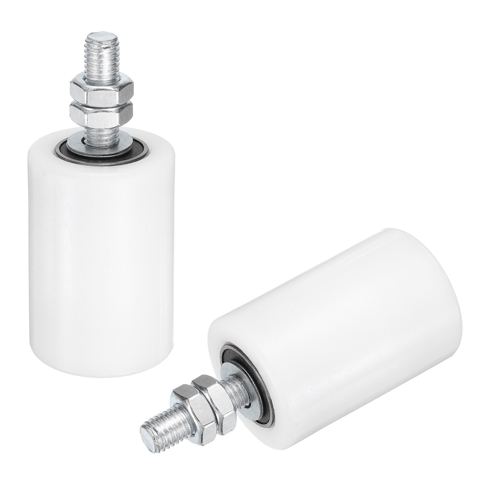 2Pcs Slide Gate Guide Roller, 2"x2-3/4" Nylon Sliding Gate Support, White