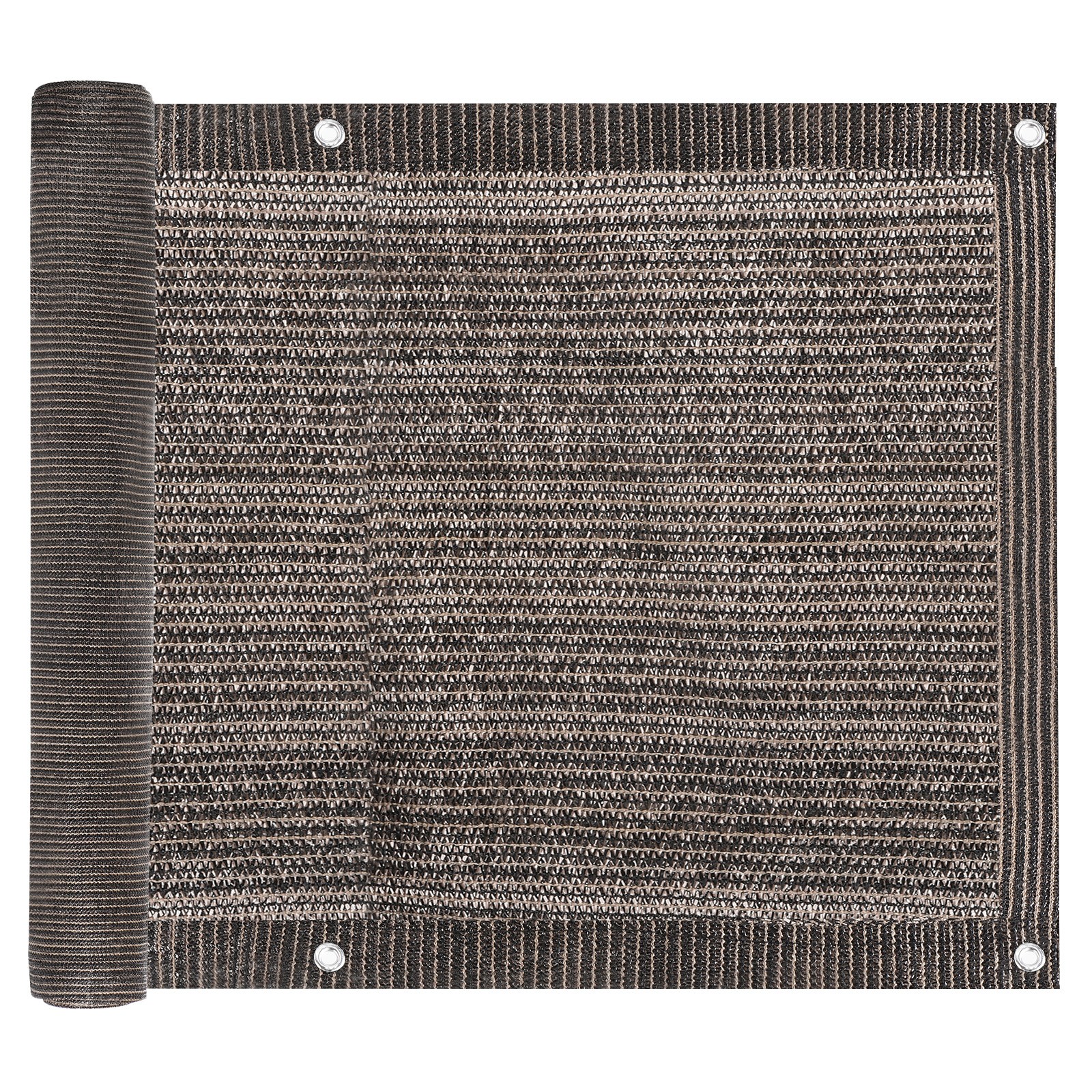 3x16' Balcony Privacy Screen Shield 90% Fence Railing Shade Cover Brown