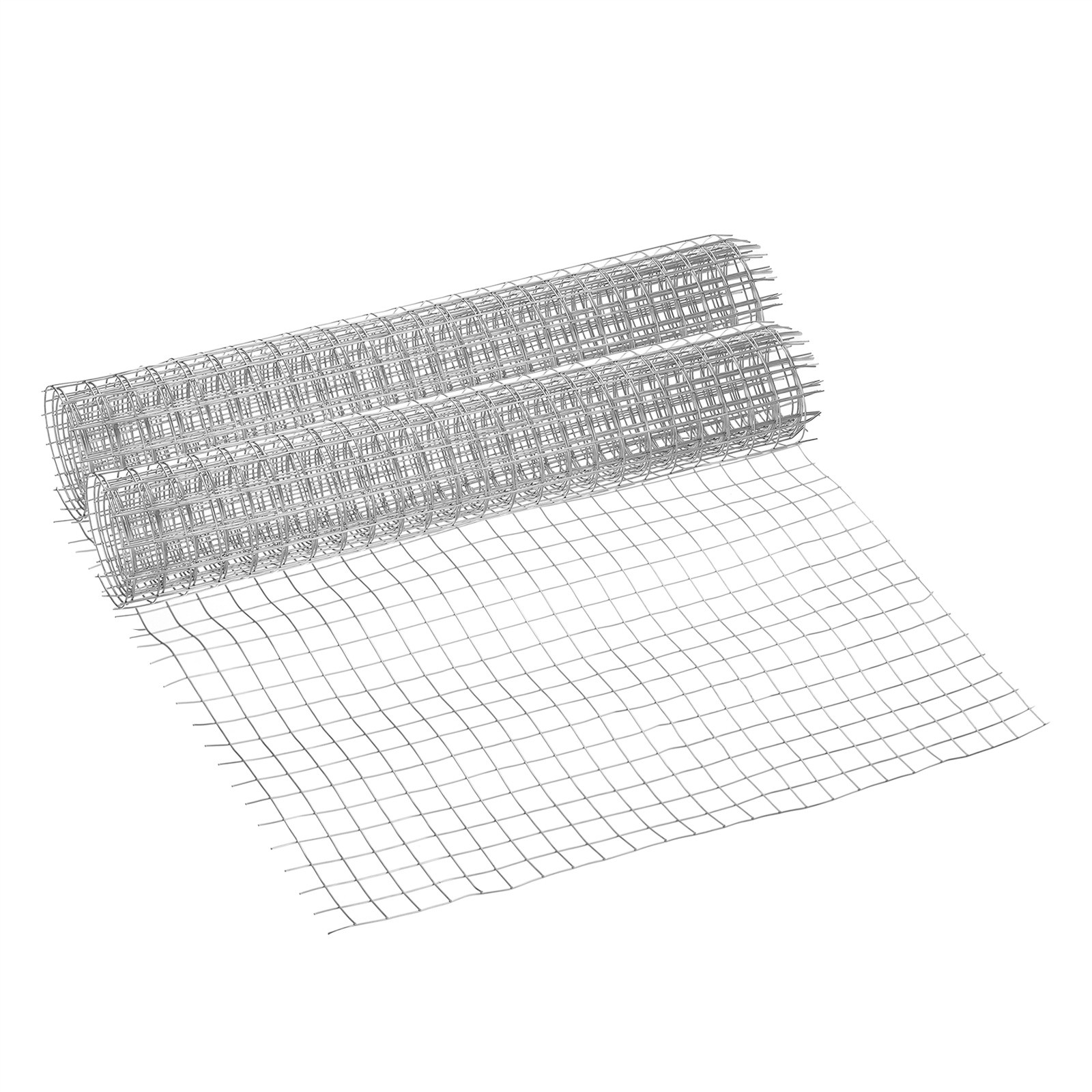 15.8"x3.3ft Welded Cage Wire Mesh Roll, 2 Roll 3/5"(15mm) 17 Gauge Mesh Screen