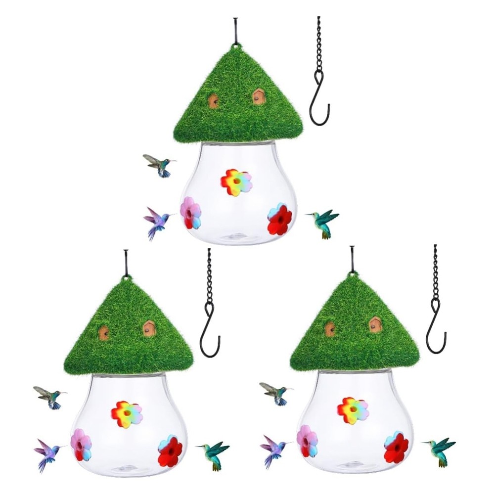 Bird Water Feeders for Outdoors Hanging for Outside Wild Bird Lovers 3PCS B7E8