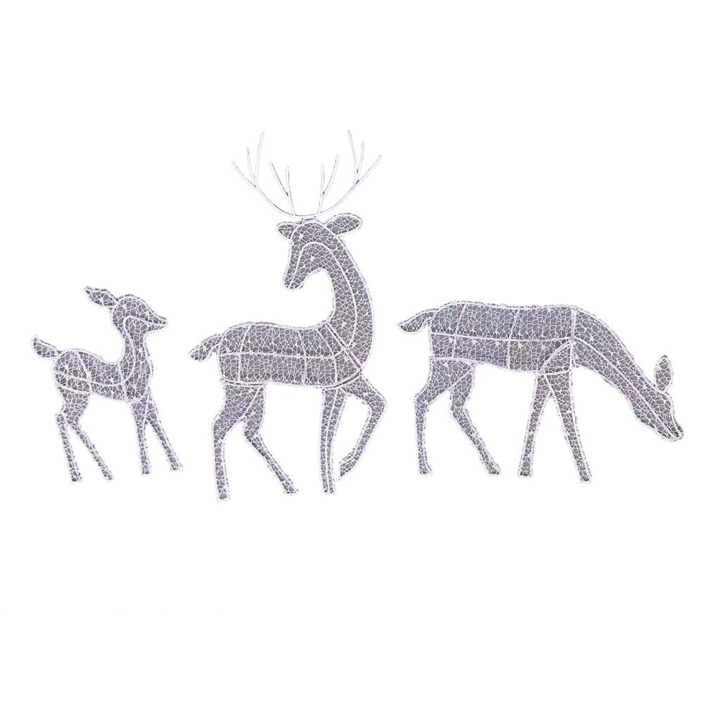 Christmas Deer Decoration Outdoor with Light Deer Family, 3-Piece Set5471