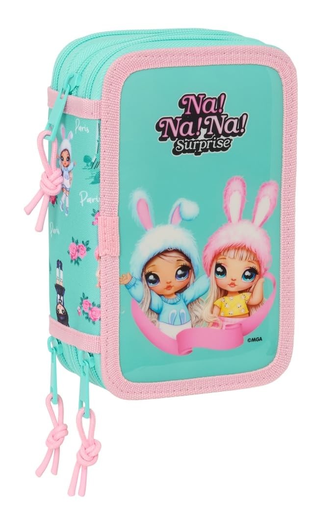 Safta NANANA BUNNY - School Pencil Case with 37 Tools Included, Children's Penci