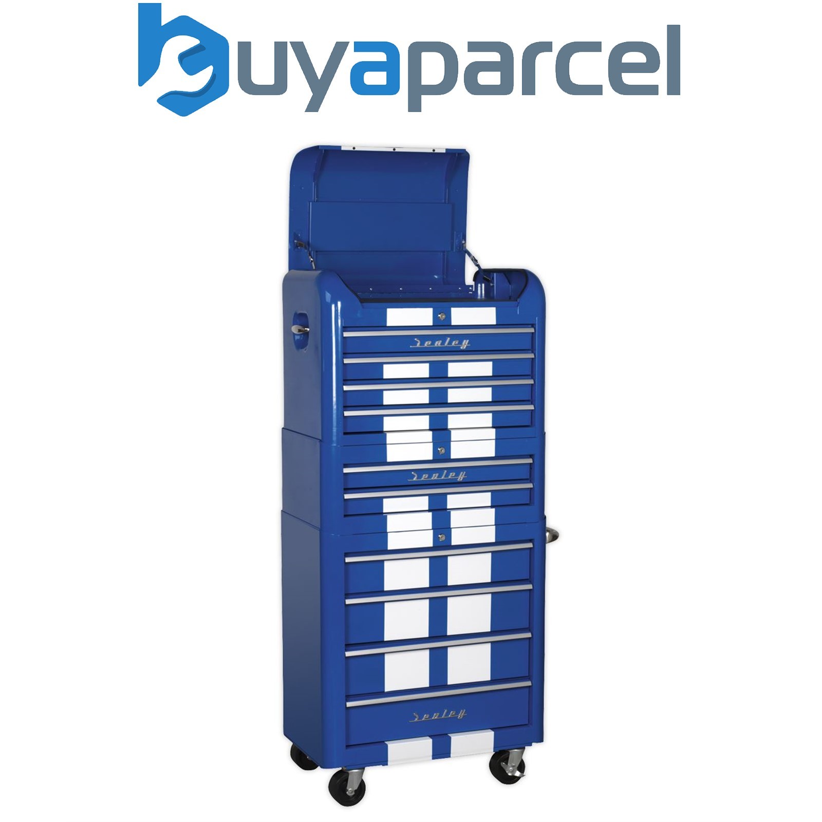 Sealey AP28COMBO2BWS Premier&trade; Retro Style Topchest, Mid-Box Tool Chest & R