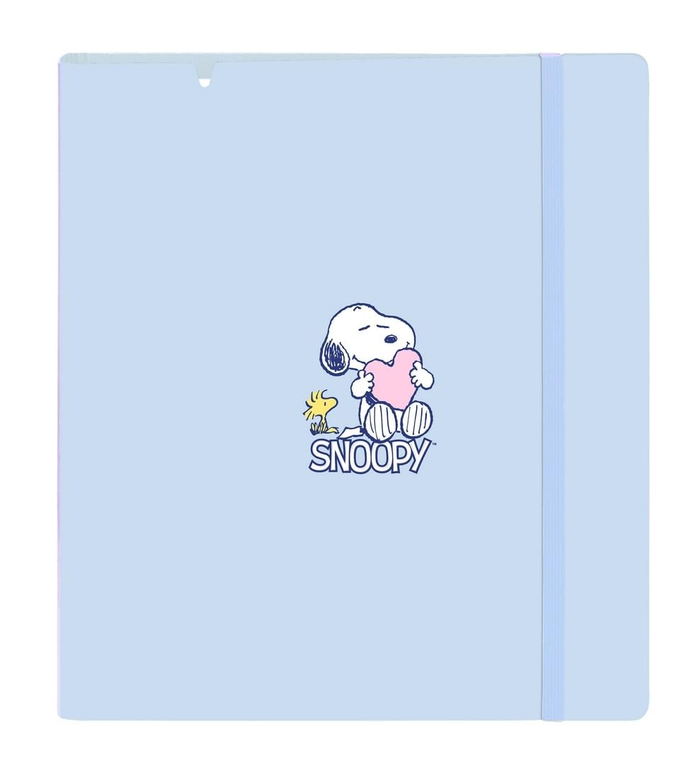 SNOOPY LOVE – Carpeblock with 4 Rings of 35 mm, with Refill, with 100 A4 Sheets,