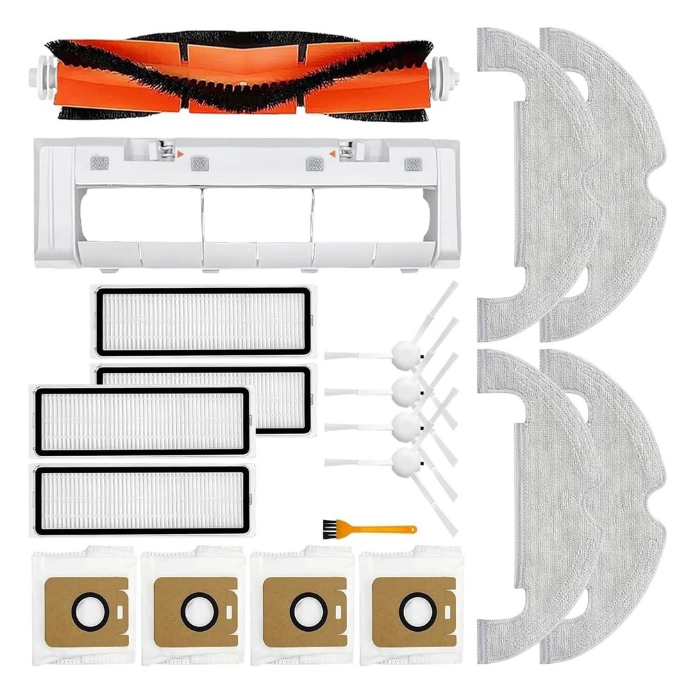 Replacemt for Bot D10 Plus/RLS3D Main Brush Side Brush Mop Cloth HEPA 9005