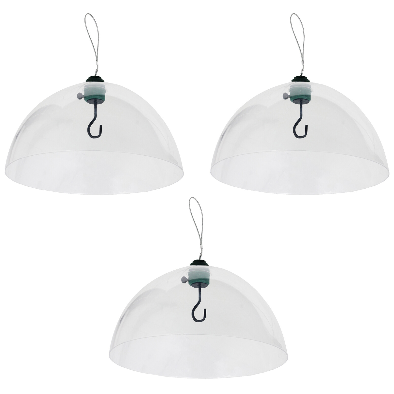 Squirrel Baffle Dome Adjustable Hook Wild Bird Feed Station Hanging Guard x 3