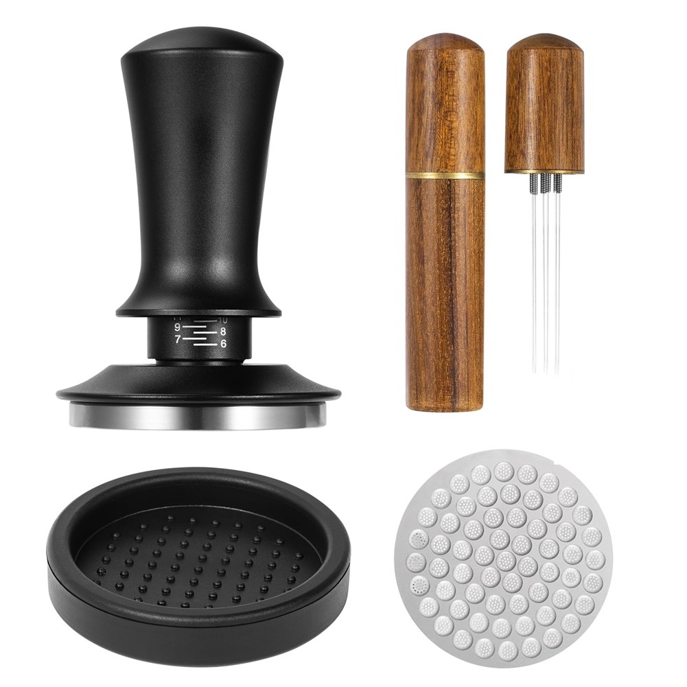 51mm Espresso Tamper and Stirrer Set, Espresso Coffee Tamper with Flat5445