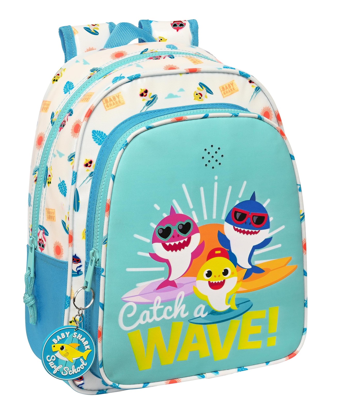BABY SHARK SURFING – Children's School Backpack with Music, Ideal for Children o