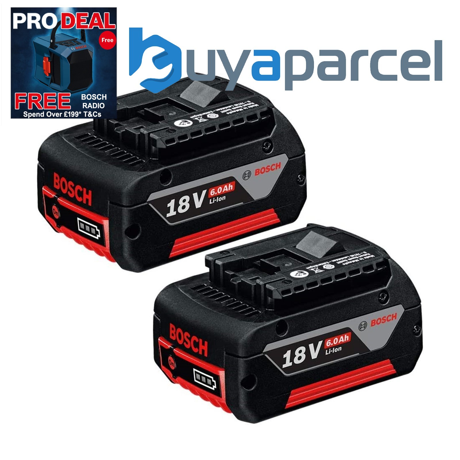 2x Bosch 18v 6Ah Li-ion COOLPACK Battery Lithium Ion Cordless 6.0ah 18BLUE60