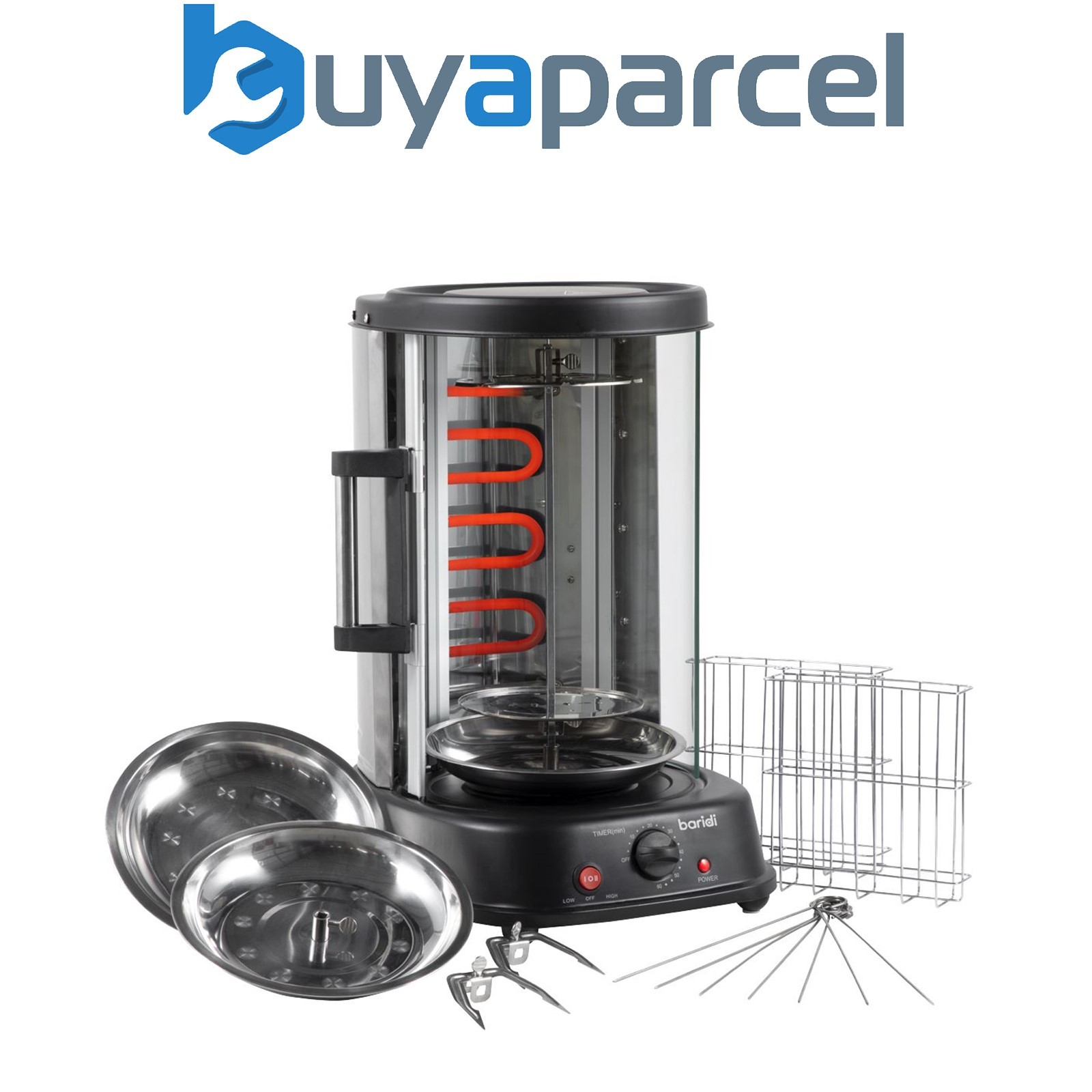 Sealey DH216 Baridi Vertical 360� Rotisserie Smokeless Grill 21L Capacity