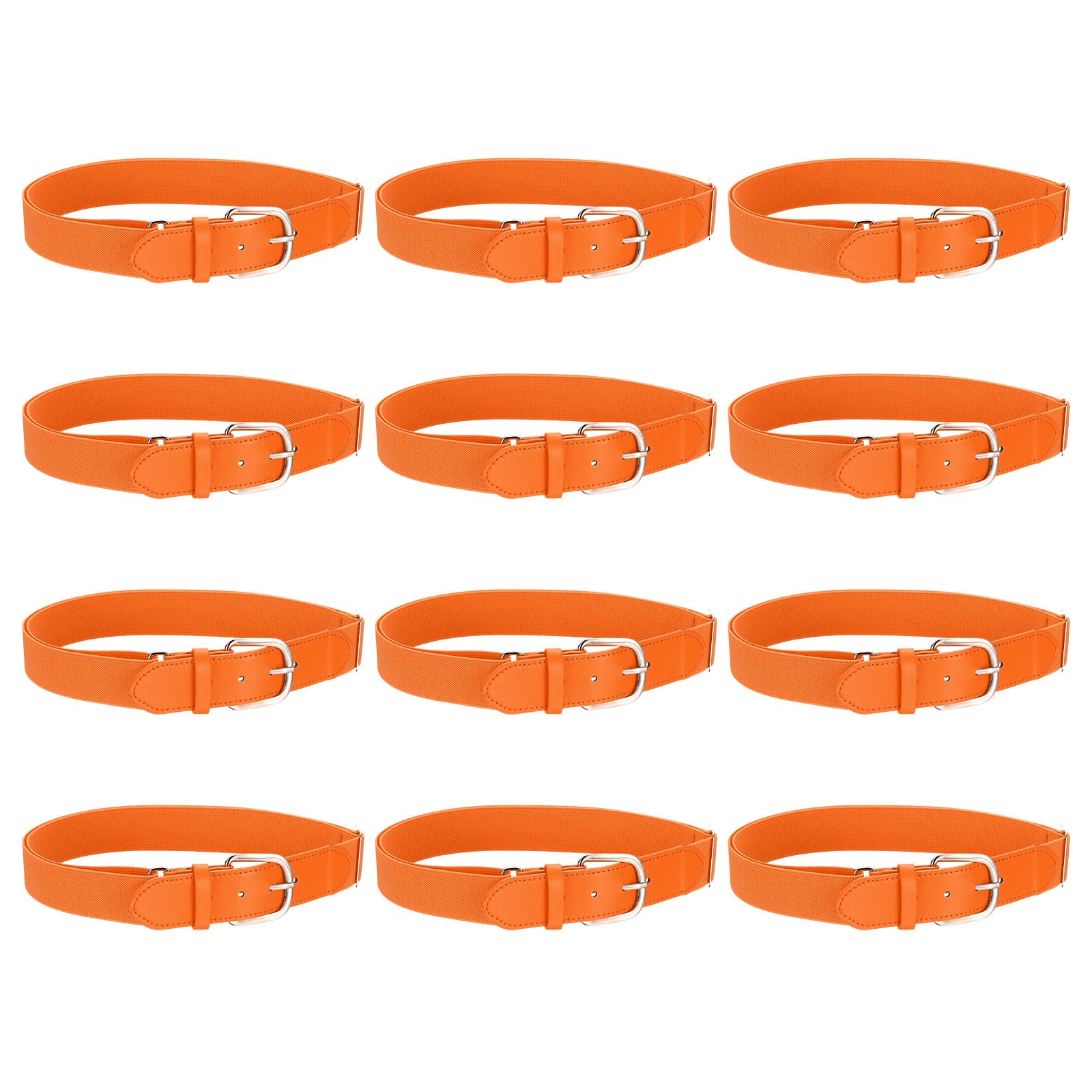 Baseball Belt Softball Belt Fit for Youth- (12 Pack, Orange)
