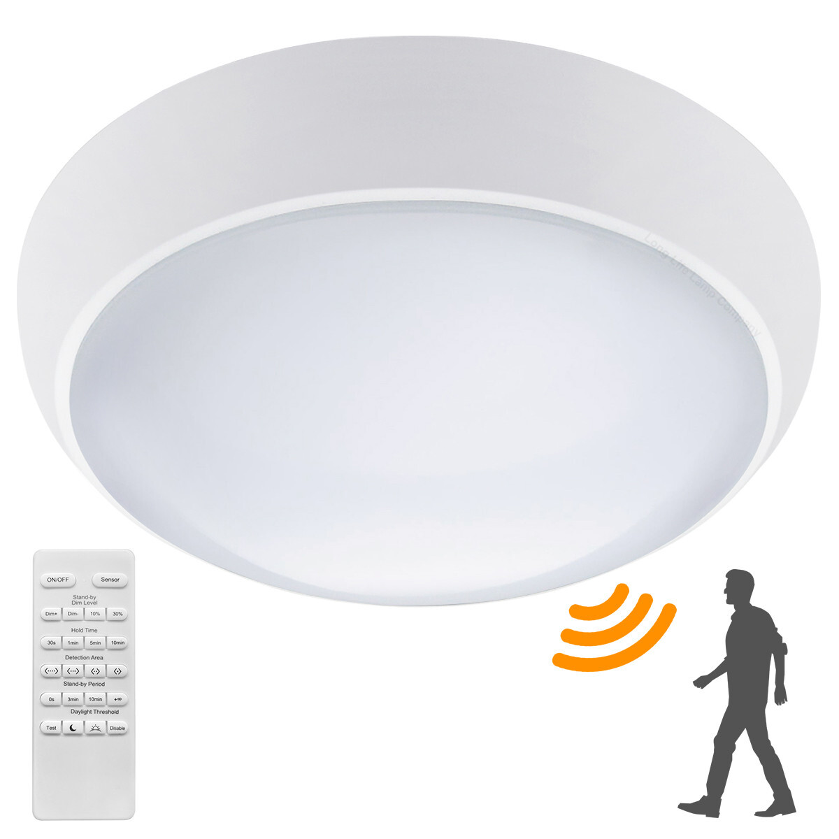 18W LED Round Surface Mount Ceiling BULKHEAD FLUSHLIGHT with Microwave Sensor