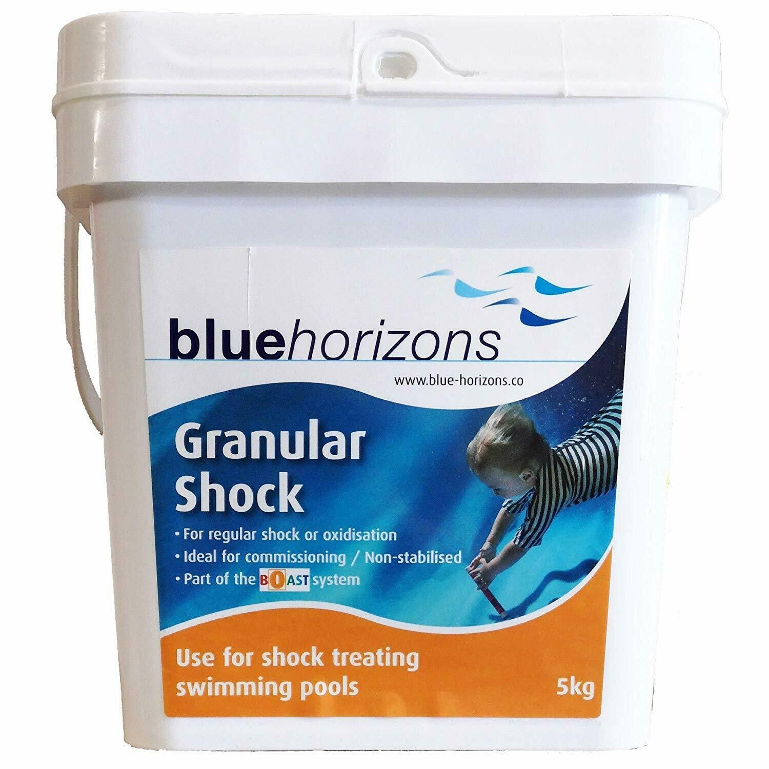 Granular Shock Chlorine Blue Horizons Hot Tubs Spa Swimming Pool Oxidiser 5kg