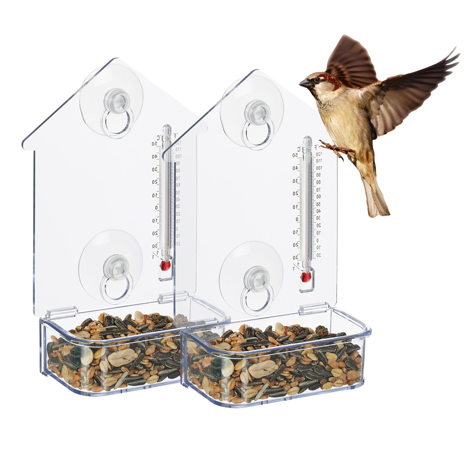 Bird feeder Suction Cup Feeding Station Easy Clean Window Bird Feeder 100 ml