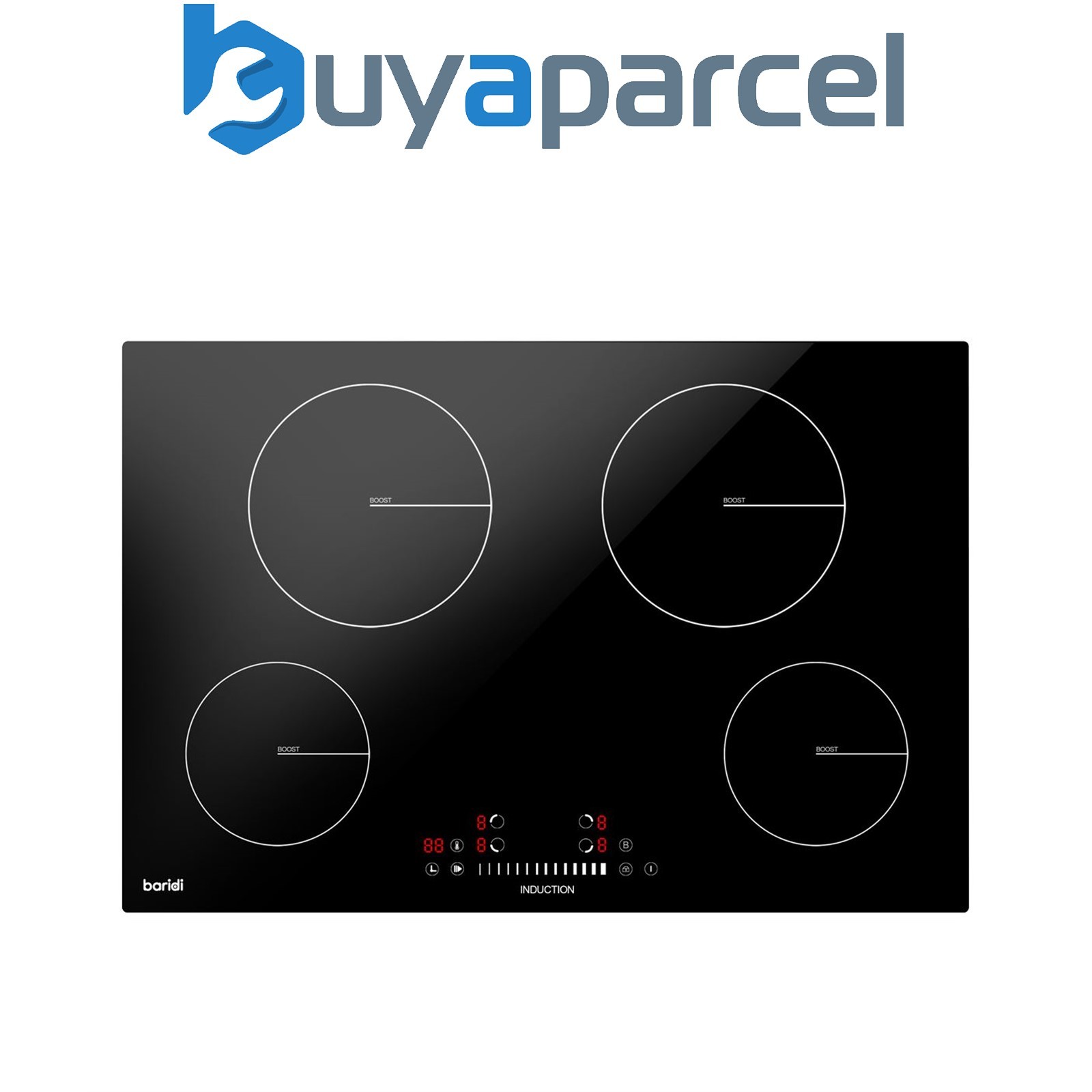Sealey DH179 Baridi Integrated Induction Hob with 4 Cooking Zones 77cm 7200W Out