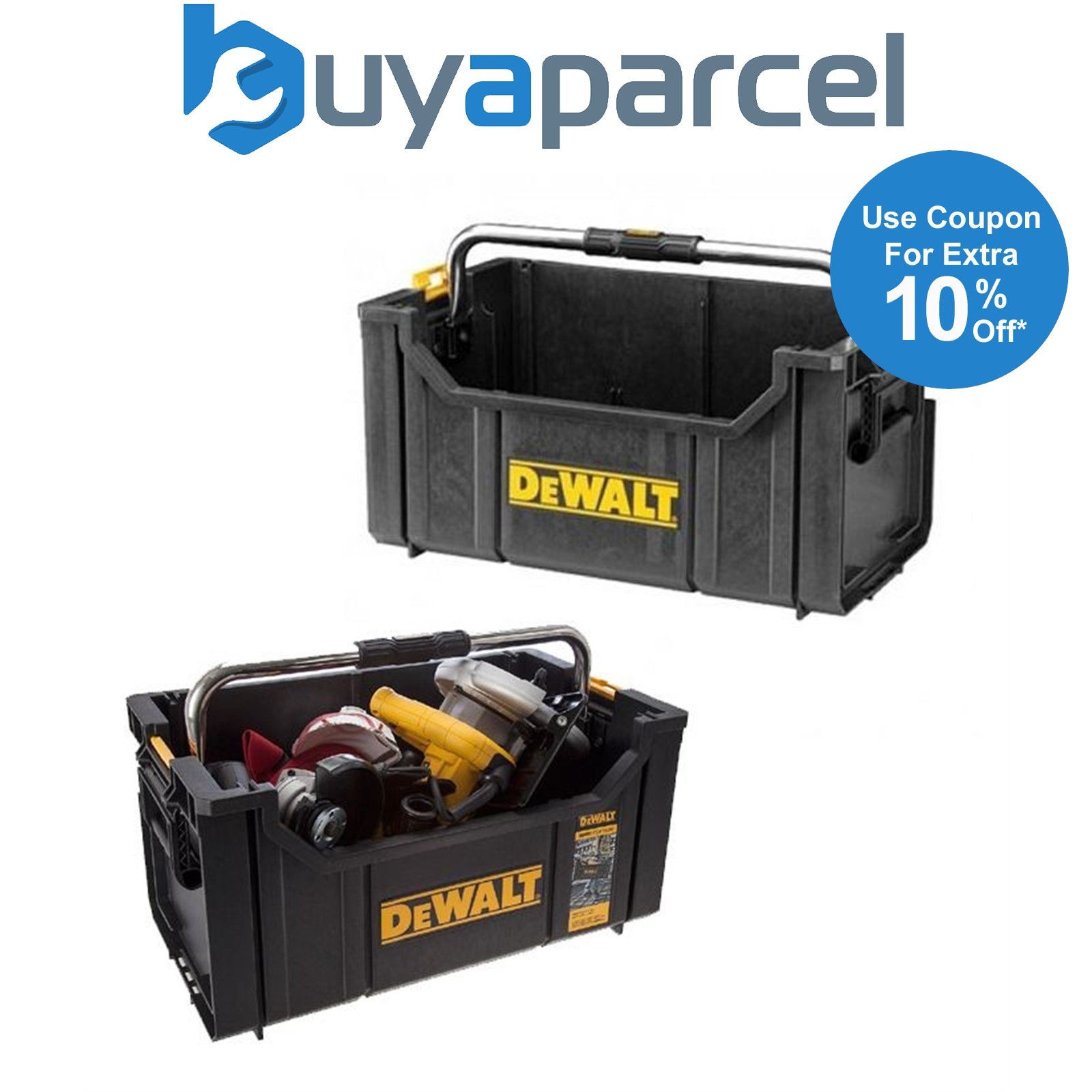 Dewalt DWST1-75654 Toughsystem Tool Open Tote Tool Box Carrier DS280 + Handle