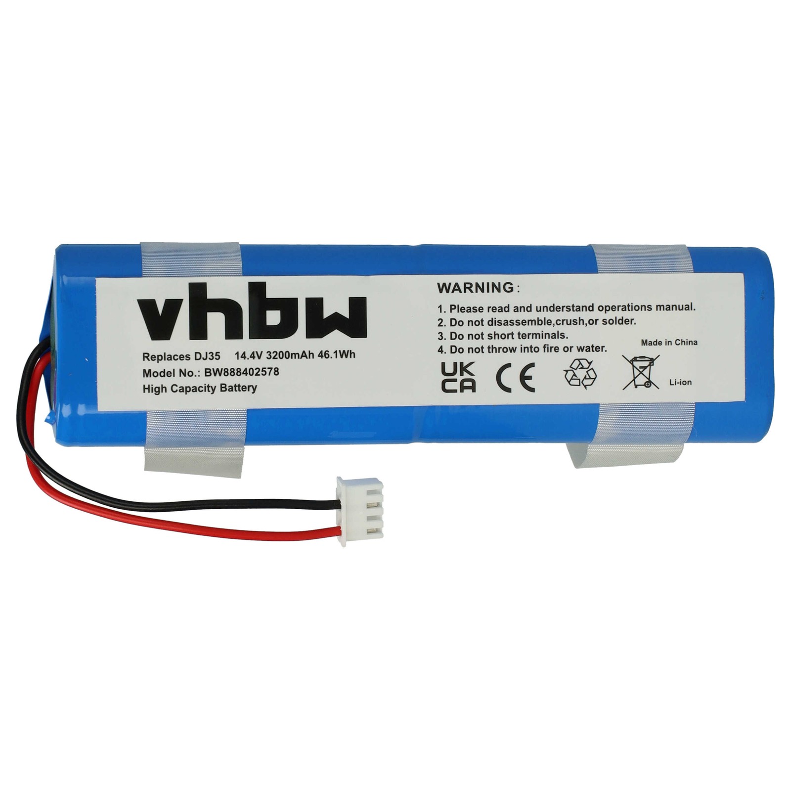 Battery for Ecovacs Deebot DJ36 DJ35 DK36 DK35 DN520 DK520 DN55 3200mAh 14.4V