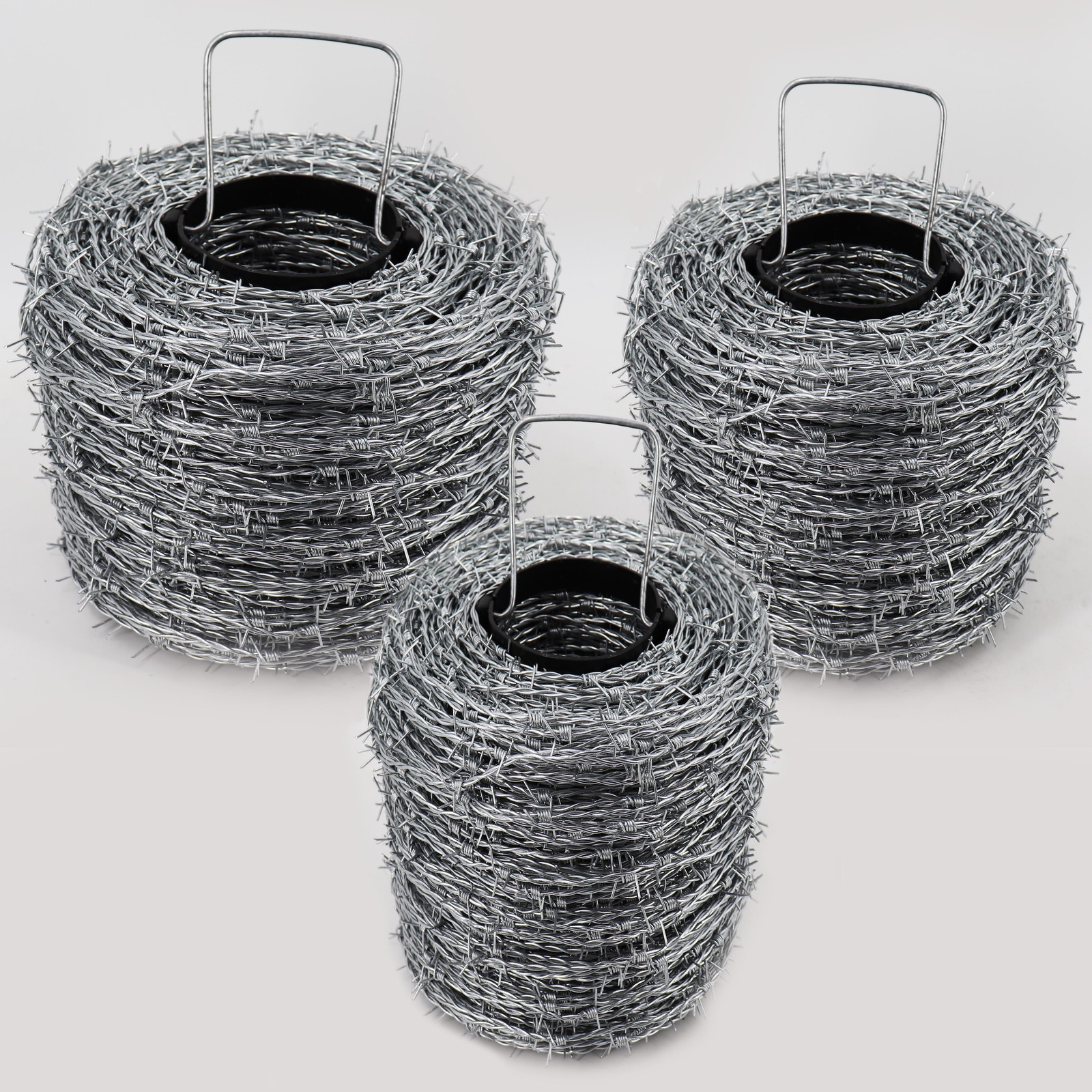 50 m Barbed wire galvanized 1.6/1.7 mm for Game fencing Forest fencing Knotted f