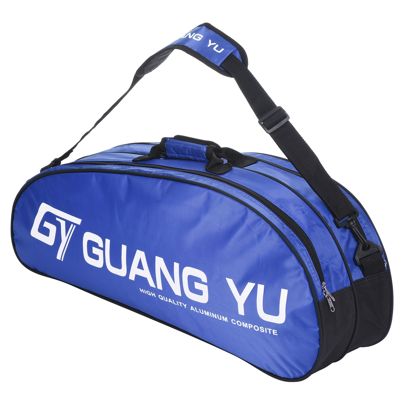 6 Racquet Tennis Badminton Racket Bag Waterproof Carrying Bag w Strap, Blue