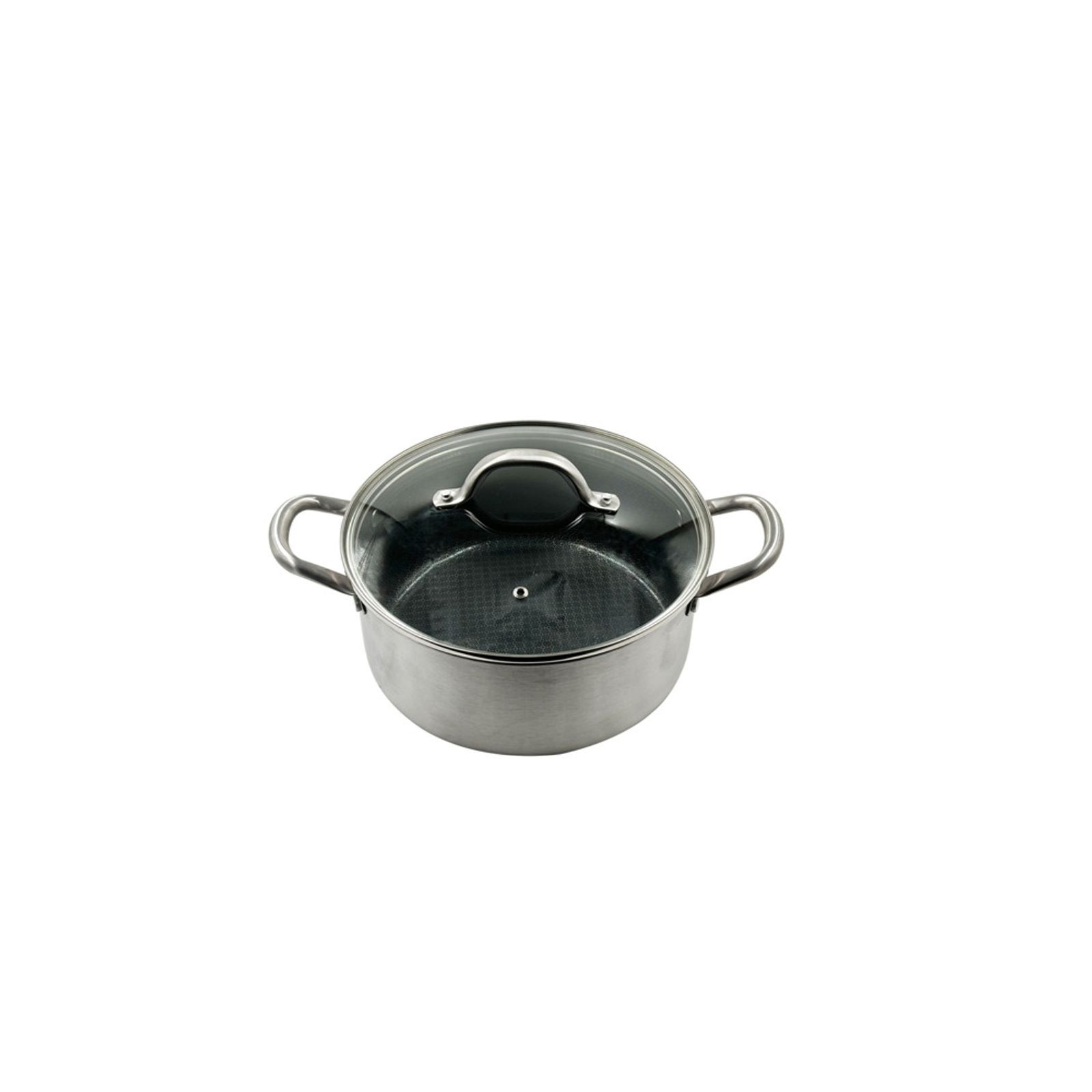 Saucepan Casserole Parma 16 CM With Wabenboden And Glass Lid for all Oven Types