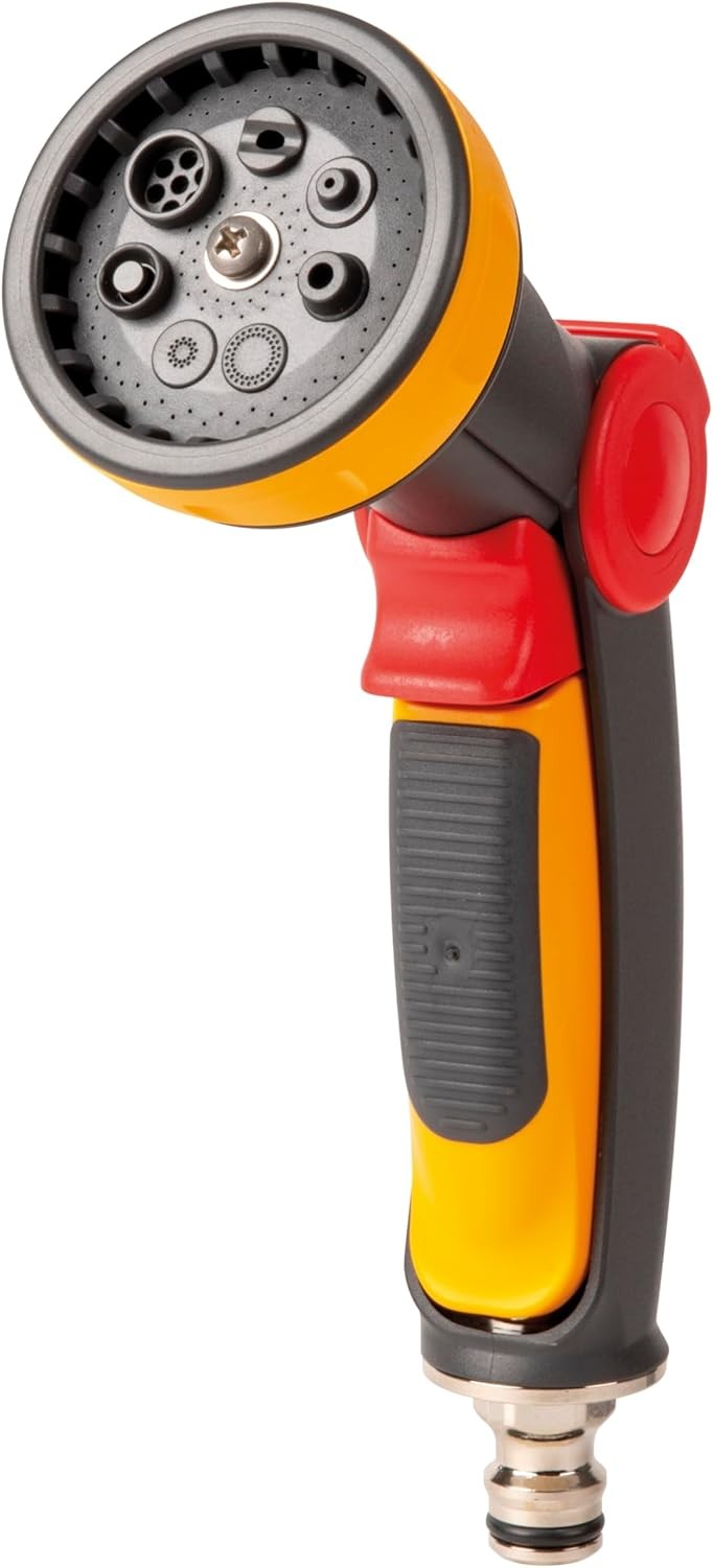 HOZELOCK - 8 Jet Multi Spray Metal Gun: Ideal for Precise Water Flow, 8 Spray P