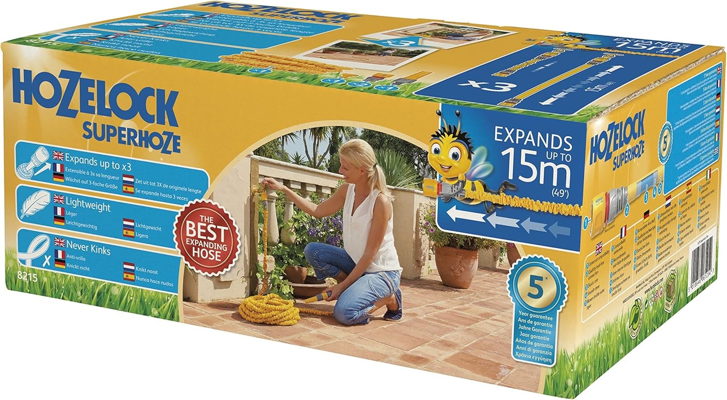 HOZELOCK - Superhoze Expanding Hose 15 m : Flexible Hose, Stretches up to 3x Or