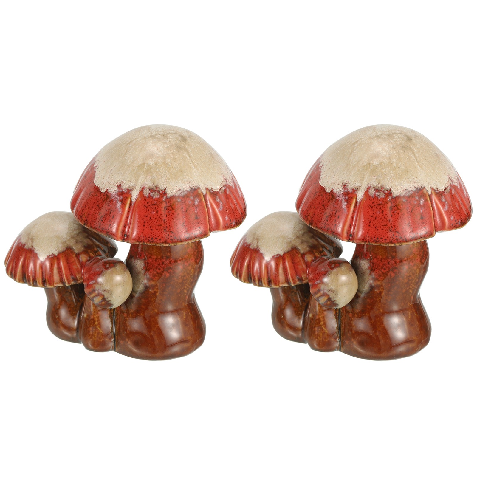 2Pcs Toilet Bolt Covers, Mushroom Decor Covers 3.94"x2.95"x4.13", Red