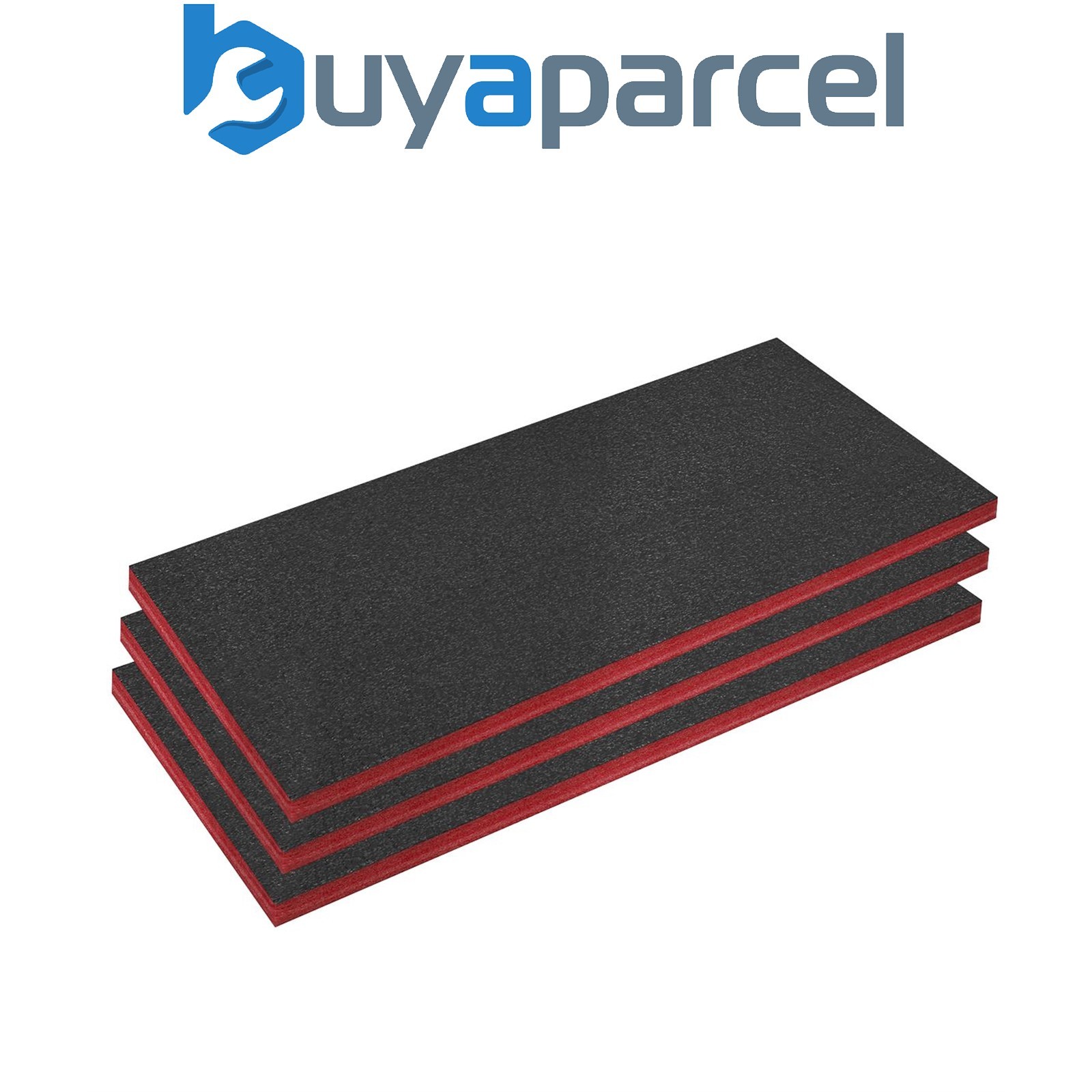 Sealey SFPK50R Easy Peel Shadow Foam&reg; 1200 x 550 x 50mm, Red/Black - Pack of