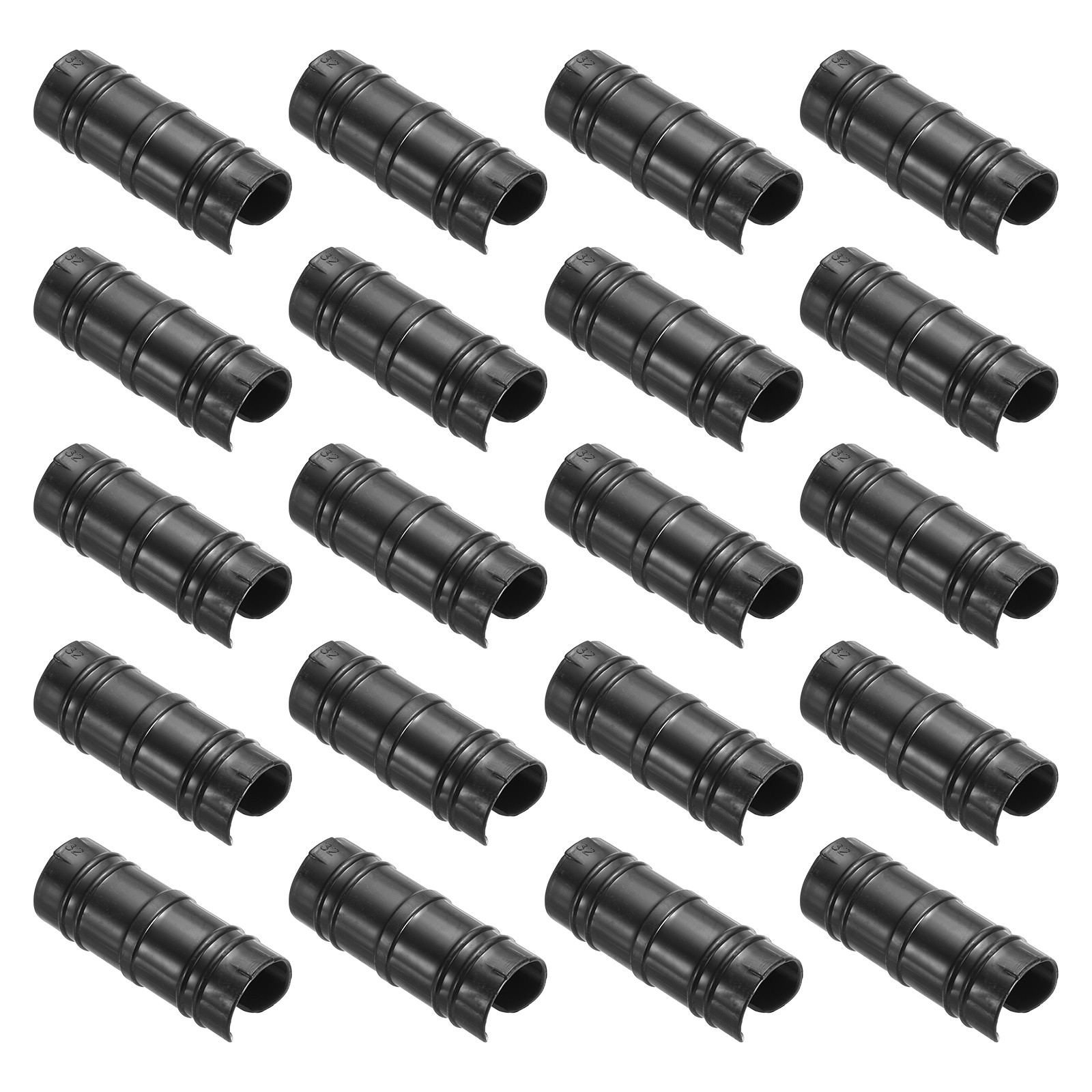 60Pcs 1 1/4" 32mm Greenhouse Snap Plastic Greenhouse Clamp Clip Tube Black