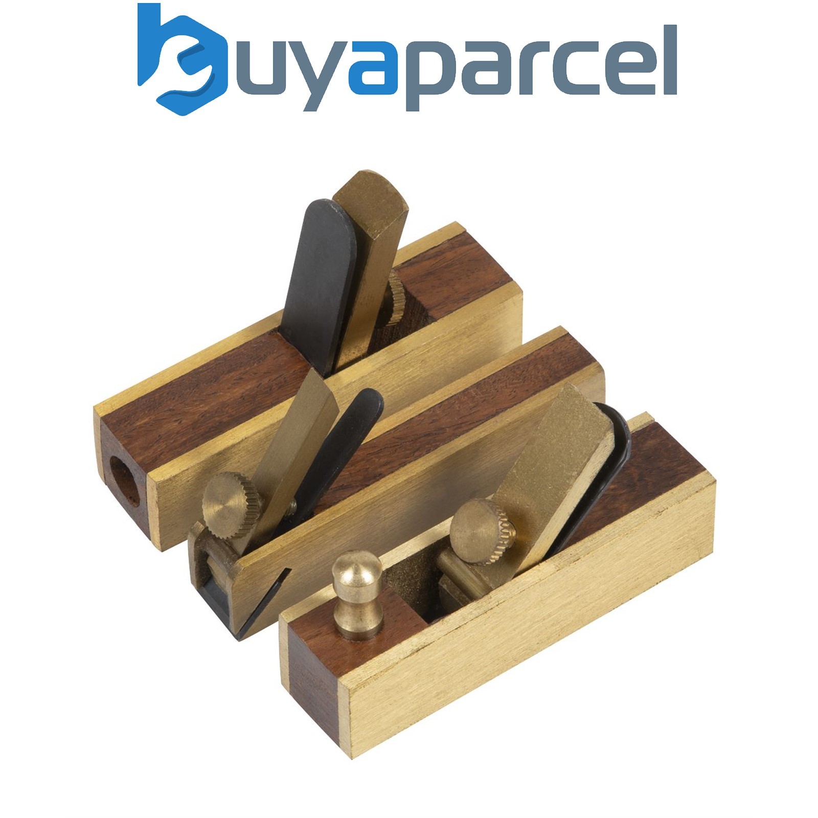 Sealey MBP03 Mini Brass Plane Set 3pc