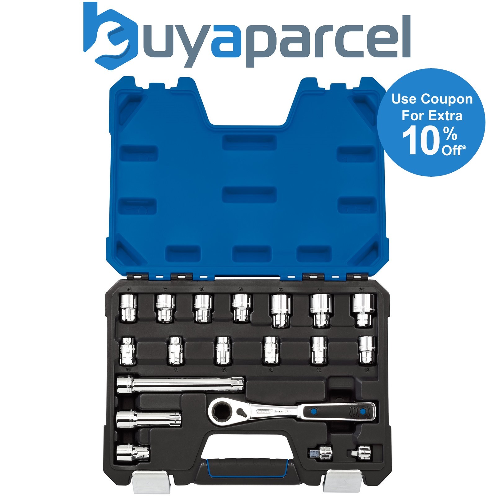 Draper 16482 Draper Expert 'Go Through' Metric Socket Set (19 piece)