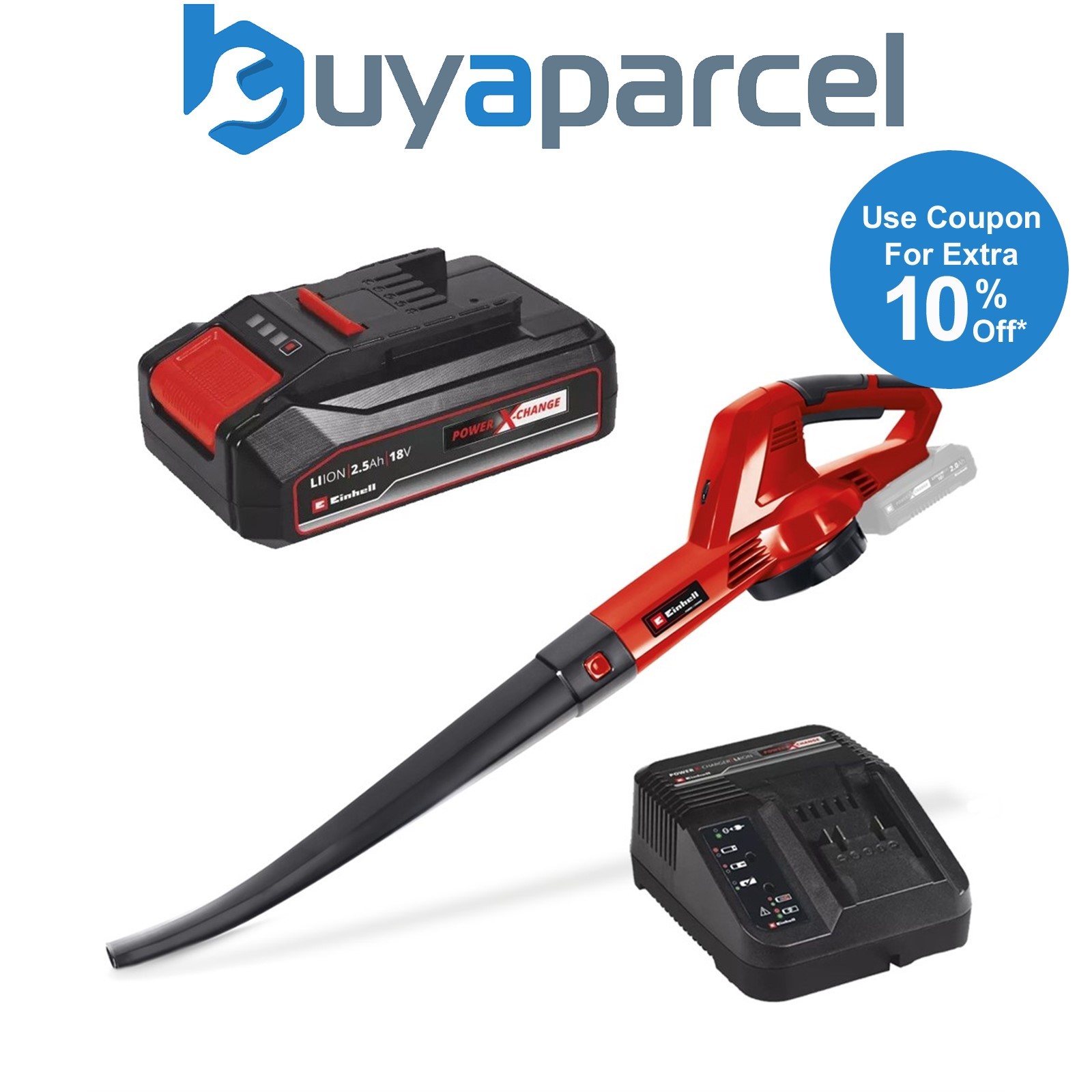 Einhell 18v PXC Cordless Garden Leaf Blower GC-CL E-Solo + 2.5Ah Batt + Charger