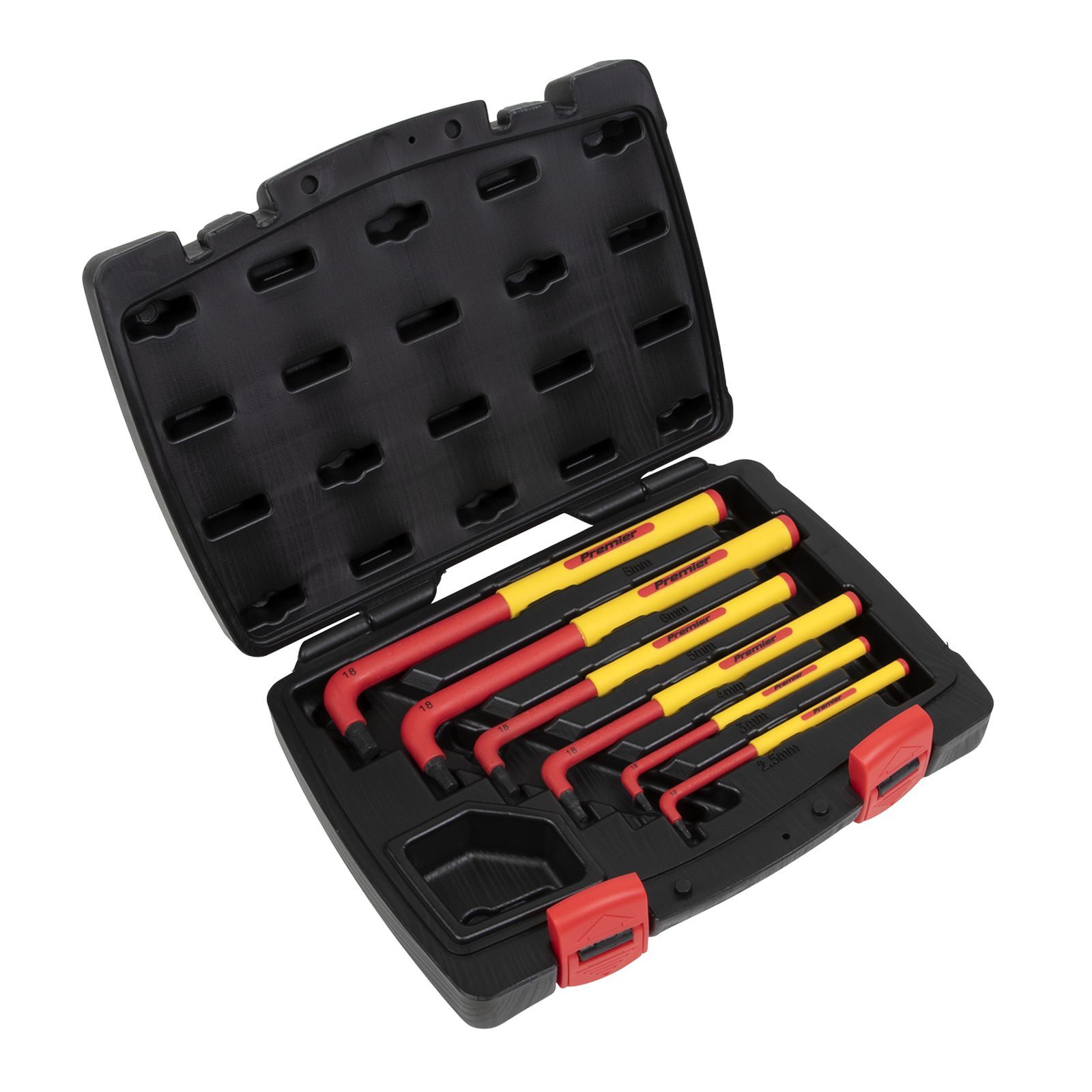 Sealey Hex Key Set 6pc Extra-Long VDE Keys DIY Tools Garage Workshop Home