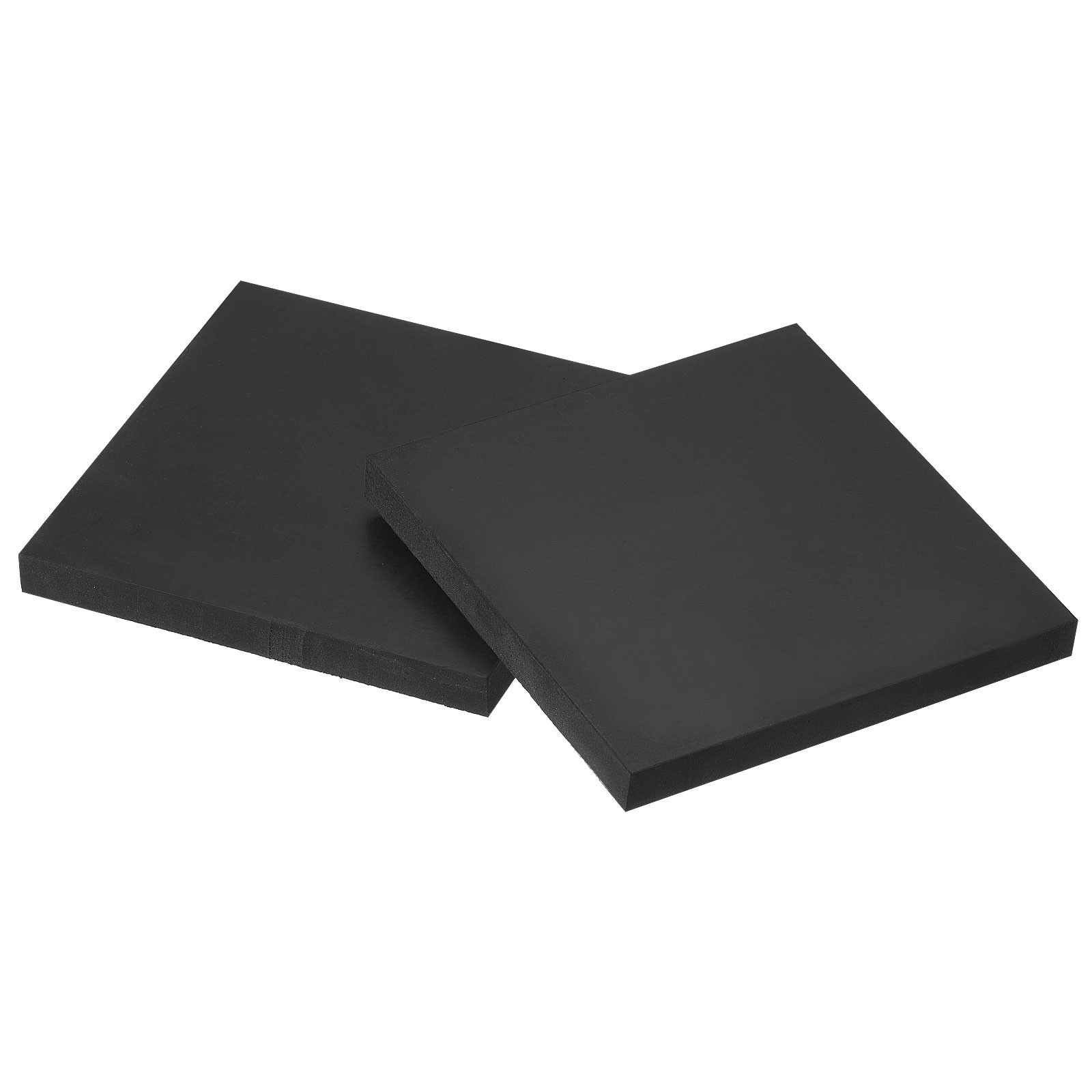 4pcs 4x4x0.4" Rubber Bench Block Square Metal Stamping Hammering Base, Black