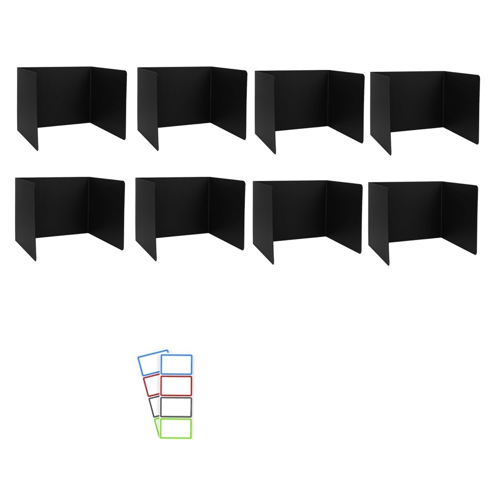 8 Pack Desk Dividers for Students, Plastic Study Carrel Divider, Easy to9769