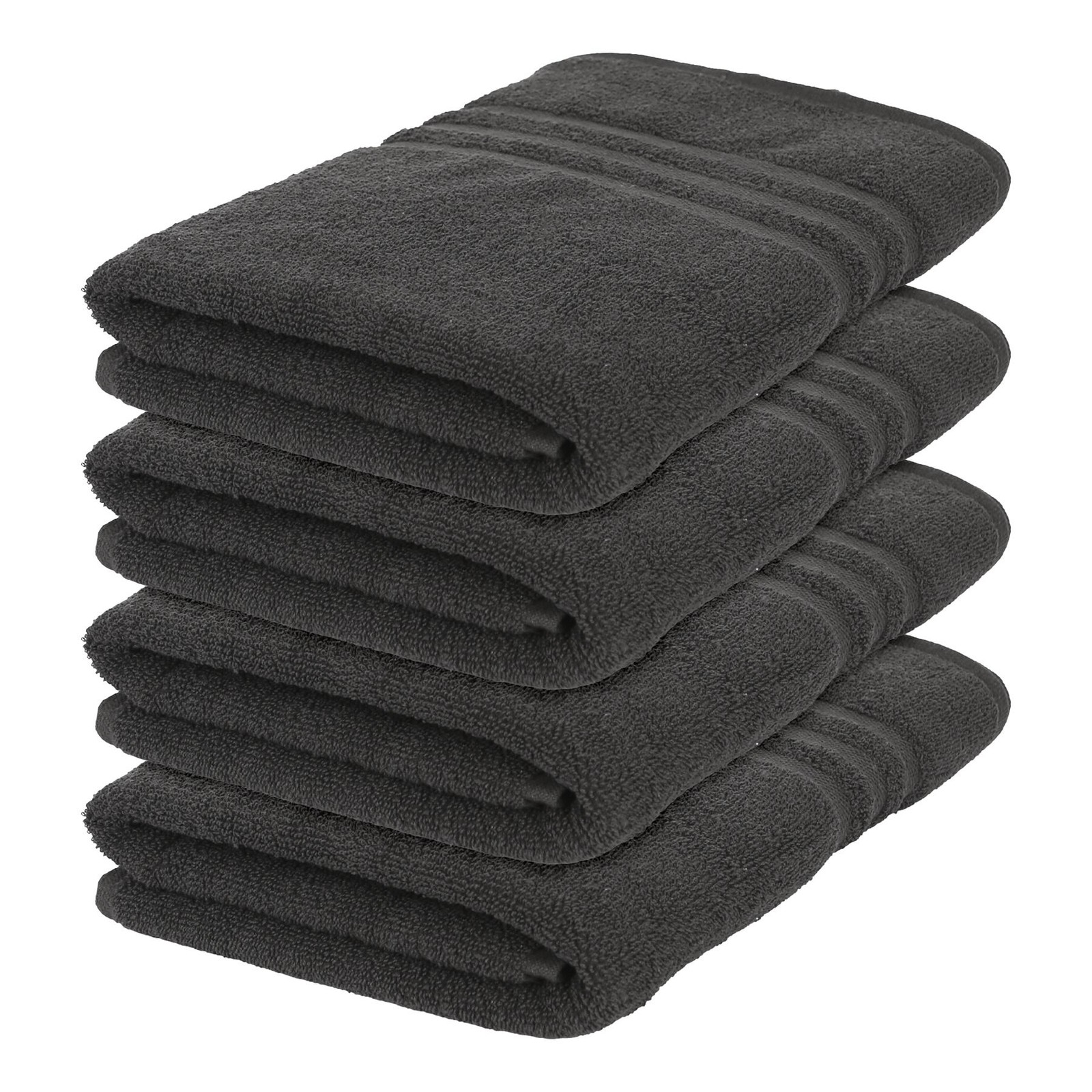 4x Charcoal 135cm x 70cm Cotton Bath Towels Large Soft Luxury Bathroom Sheets