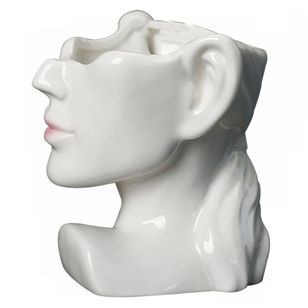 3X(Portrait Statue Vase Planter Nordic Flower Pot Ceramic Indoor Desktop4851