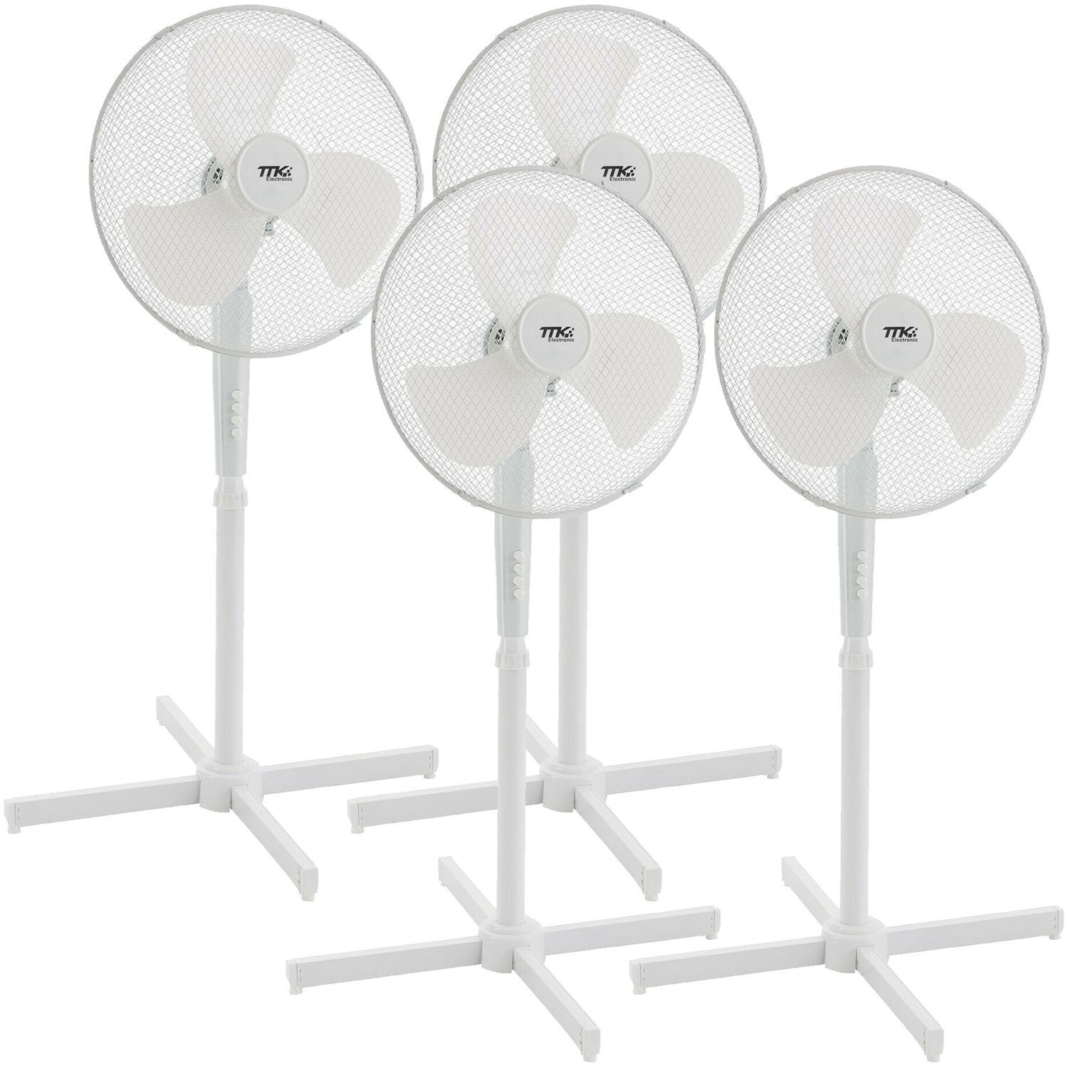 4X Stand Fan Fan Wind Machine Air Cooler Oscillating White Blower
