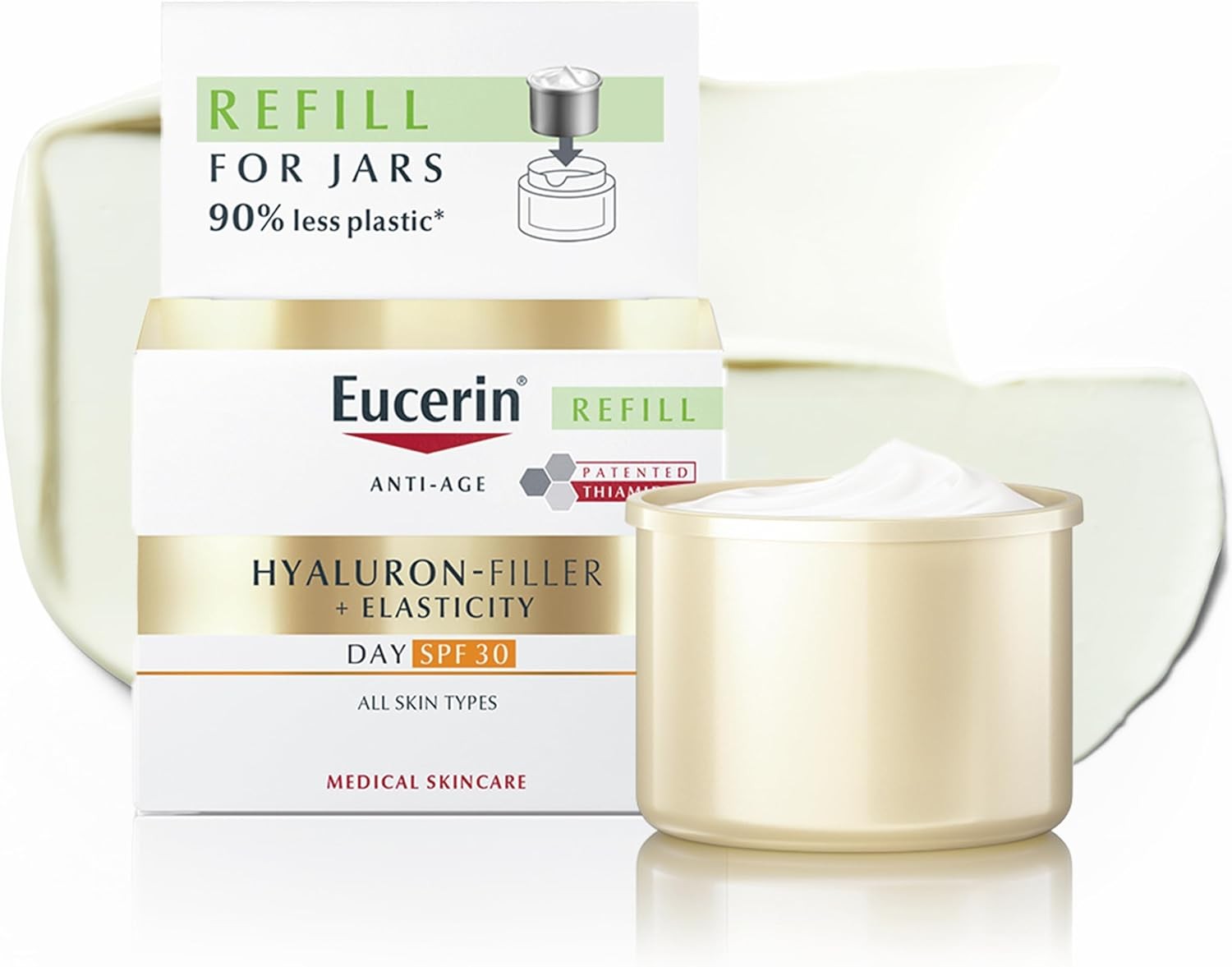 Eucerin Hyaluron-Filler + Elasticity Day Cream Refill SPF 30 50ml, Anti-Wrinkle