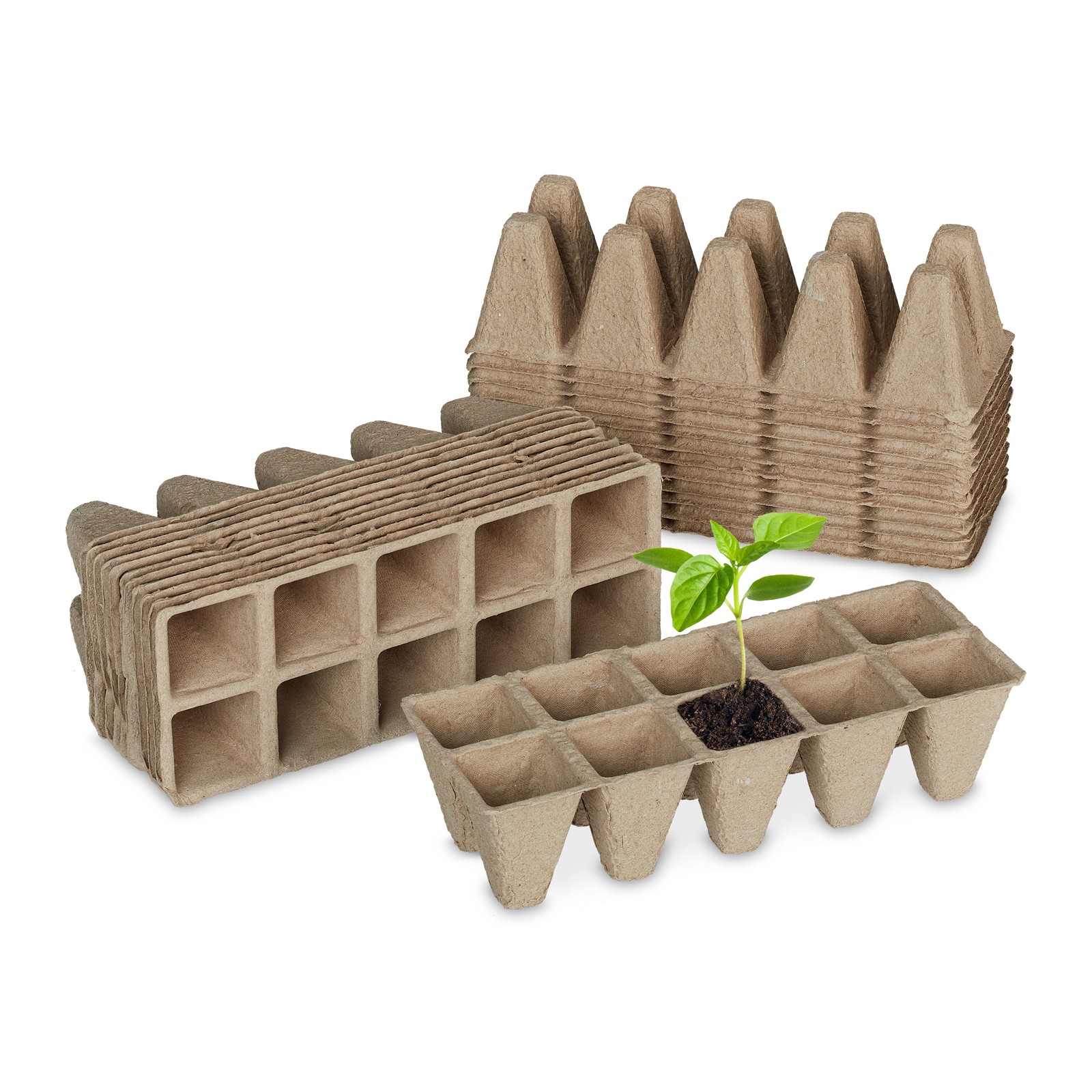 120x Propagator pots propagation trays 10 Slots Natural Material lightweight