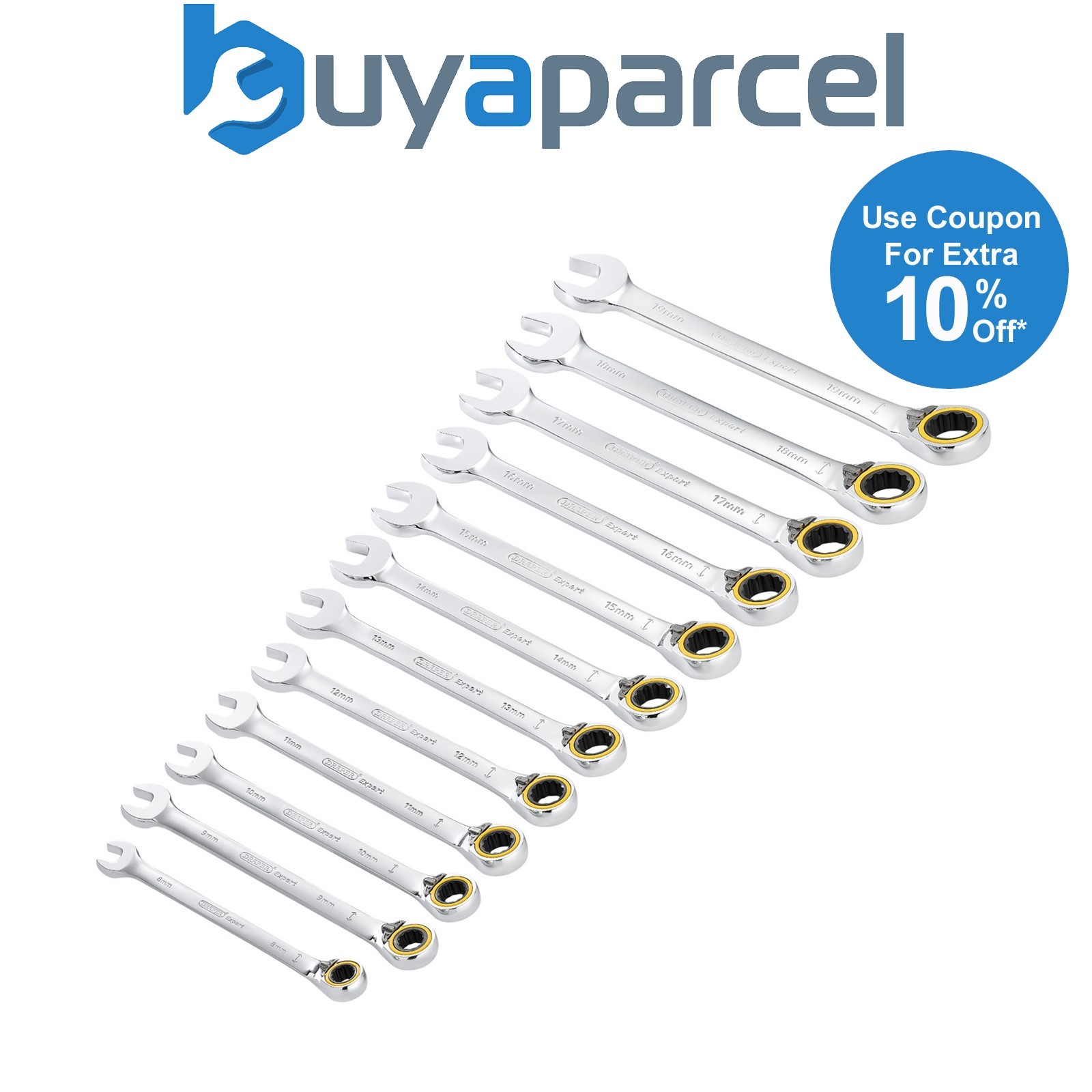 Draper 03913 Draper Expert HI-TORQ Metric Reversible Ratchet Combination Spanner