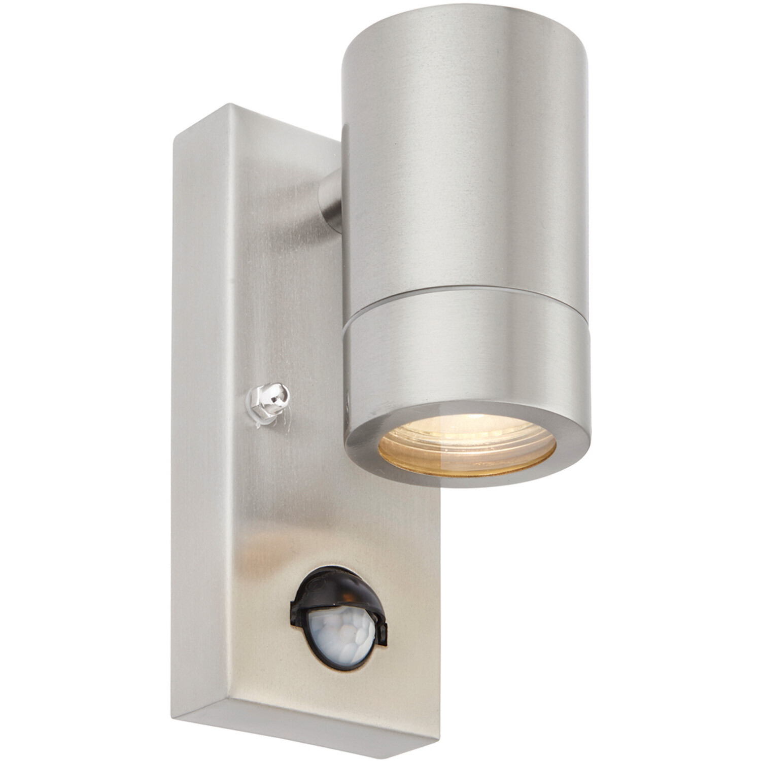 Automatic Outdoor IP44 Wall Down Light with PIR - 7W LED GU10 - Stainless Steel