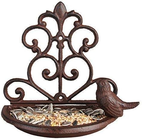 Garden Mile® Vintage Style Decorative Cast Iron Bird Feeder Bird Bath, Bronze