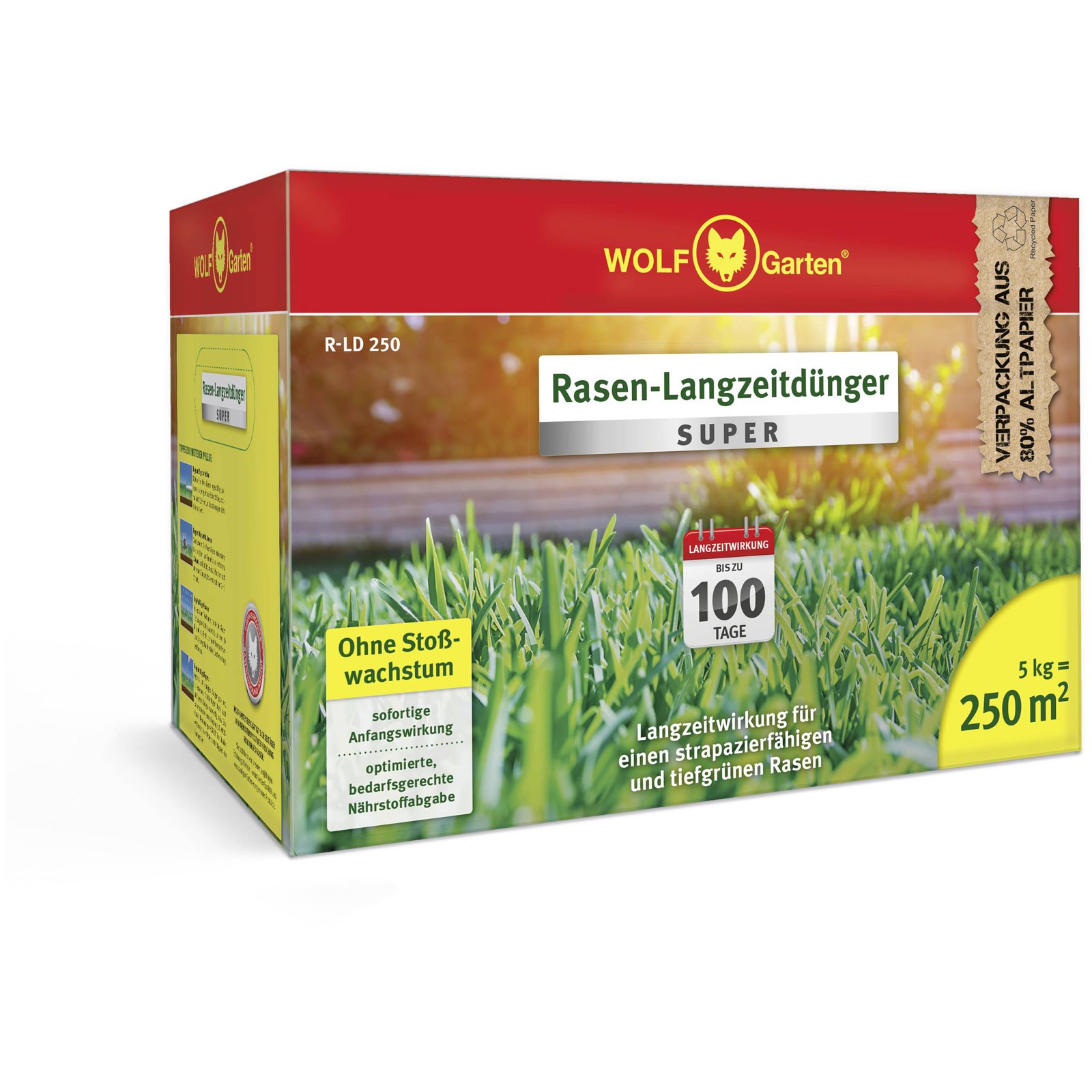 WOLF-Garten R-LD Long-Term Lawn Feed 250m² 100 Days Supply