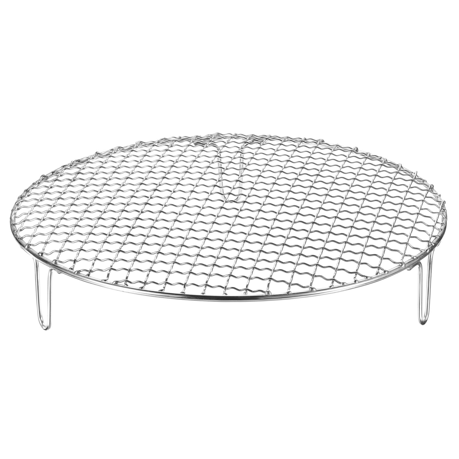 Round Cooking Rack 11.6" Stainless Steel Cross Wire Barbecue Grill W 50mm Legs